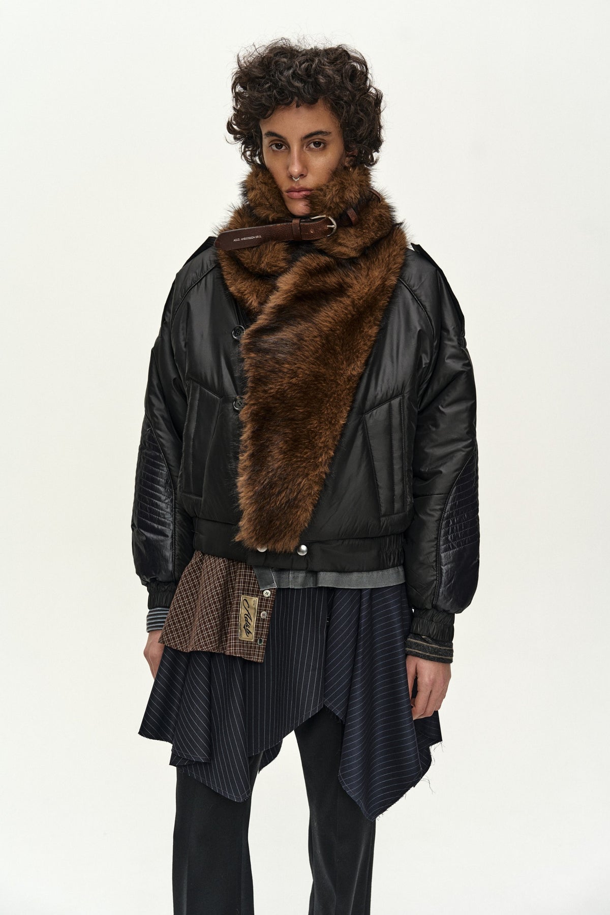 Andersson Bell - Fur Shawl Collar Puffer Jacket (Black) product image 7 | TRAB K-Fashion Australia