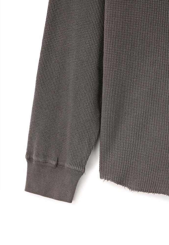 Art if acts - Garment Dyed Waffle Henley (Faded Charcoal) product image 12 | TRAB K-Fashion Australia