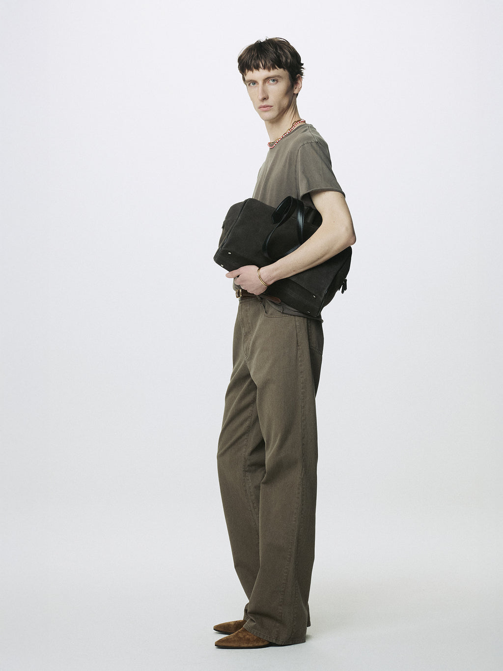 Tonywack - Garment Dyed Raw Edge T-Shirt (Faded Brown) product image 2 | TRAB K-Fashion Australia