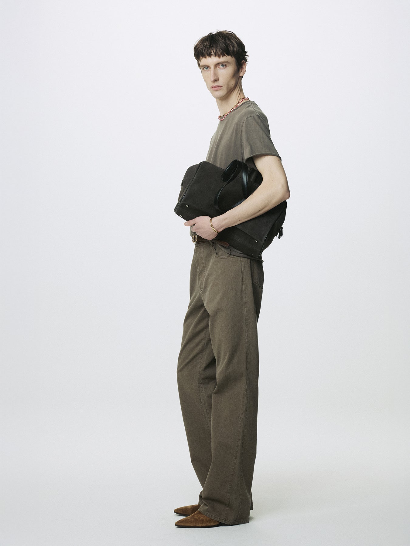 Tonywack - Garment Dyed Raw Edge T-Shirt (Faded Brown) product image 2 | TRAB K-Fashion Australia