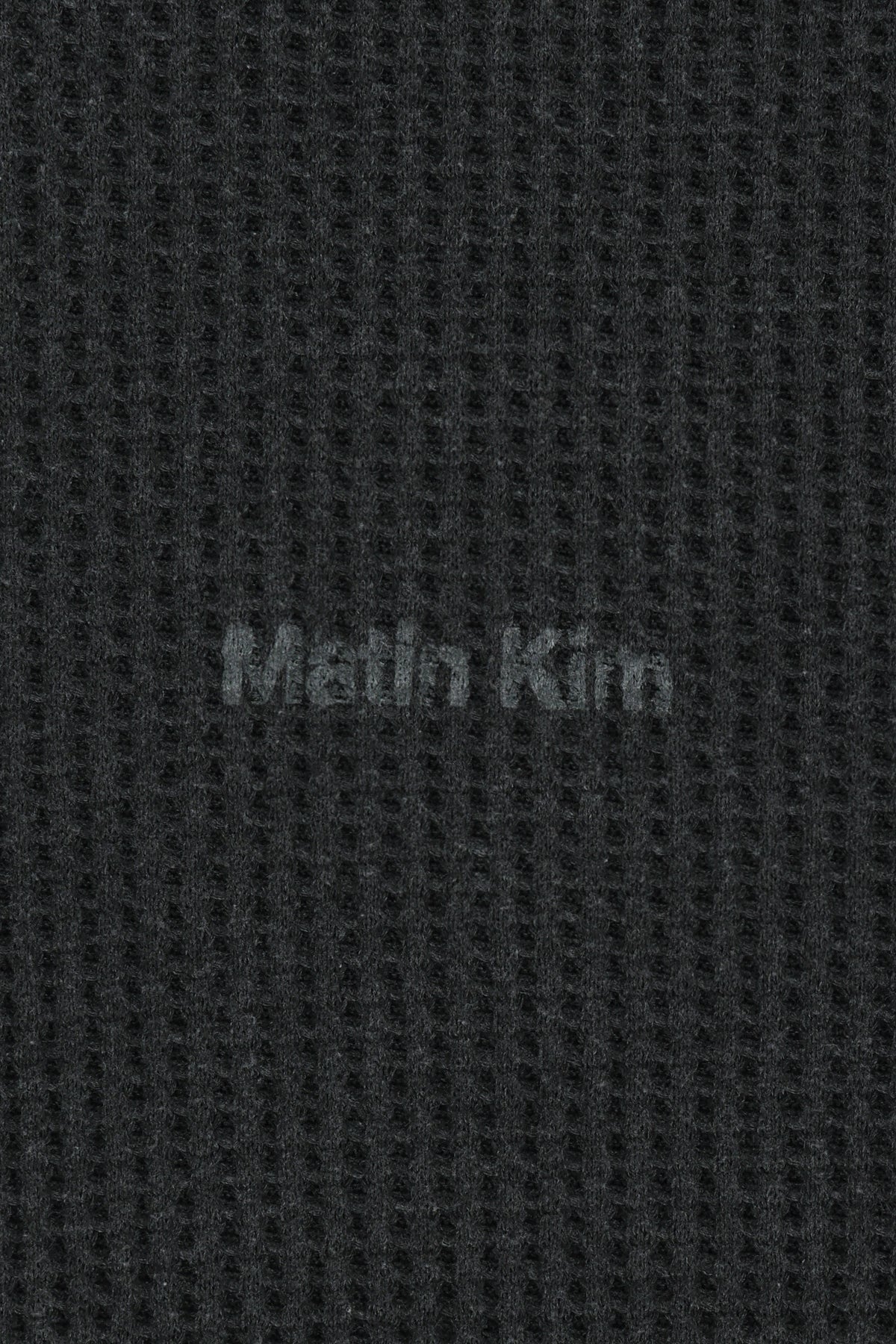 Matin Kim - Matin Logo Waffle Hoody Zip Up (Charcoal) product image 5 | TRAB K-Fashion Australia