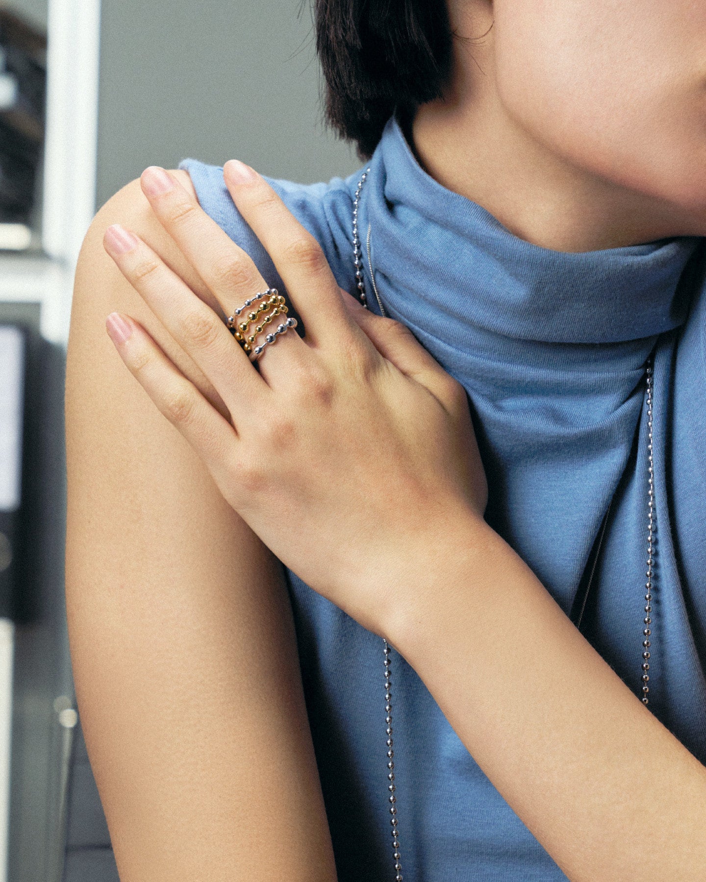 Numbering - Ball Chain Ring (S,M) #7501 product image 2 | TRAB K-Fashion Australia