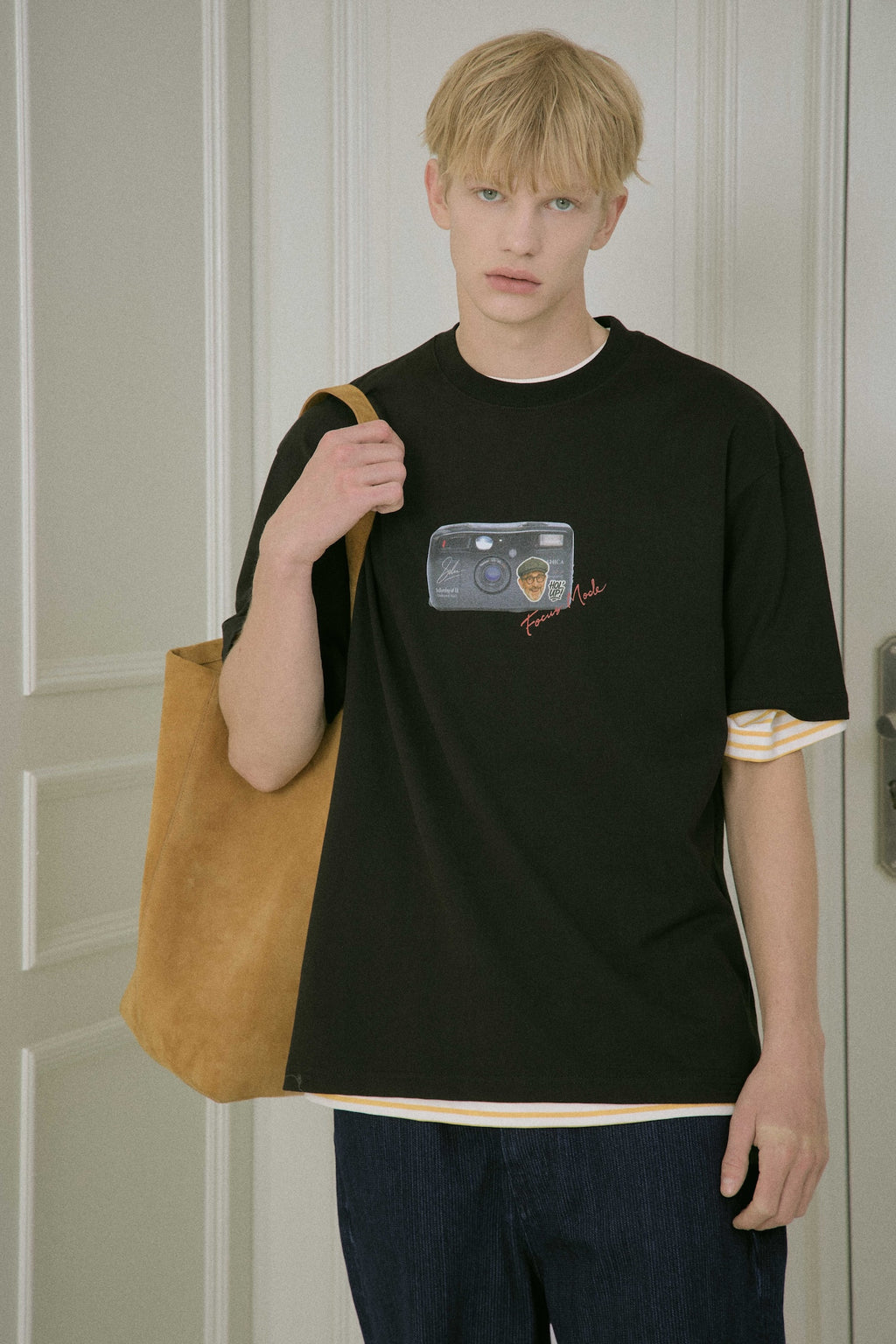 STU - Camera Printing T-Shirt (Black) product image 6 | TRAB K-Fashion Australia