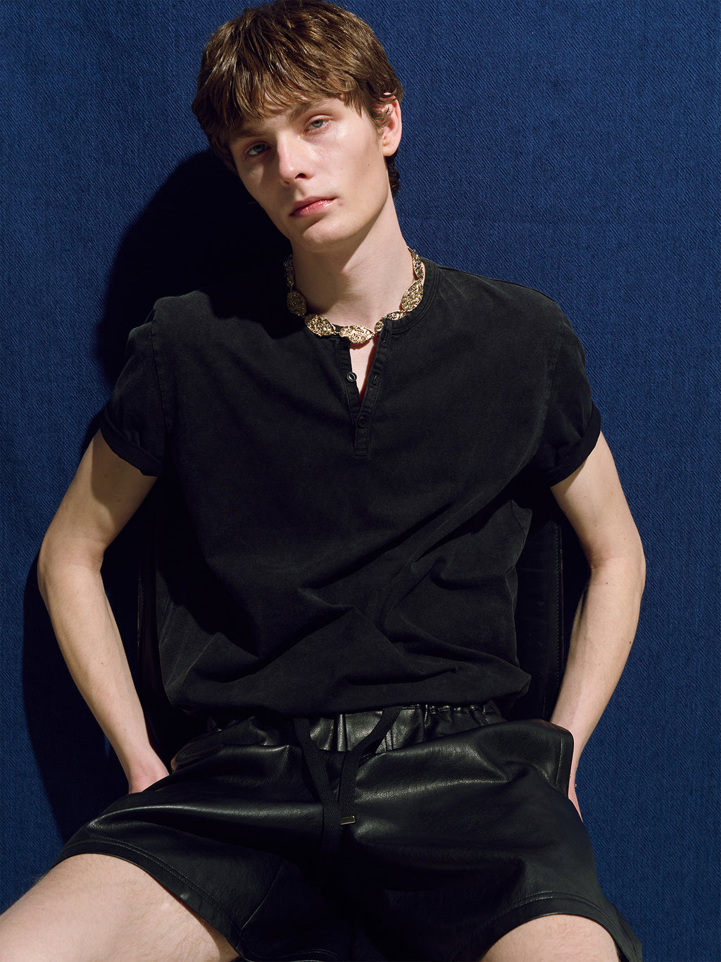 Tonywack - Faux Leather Lounge Shorts (Black) product image 9 | TRAB K-Fashion Australia