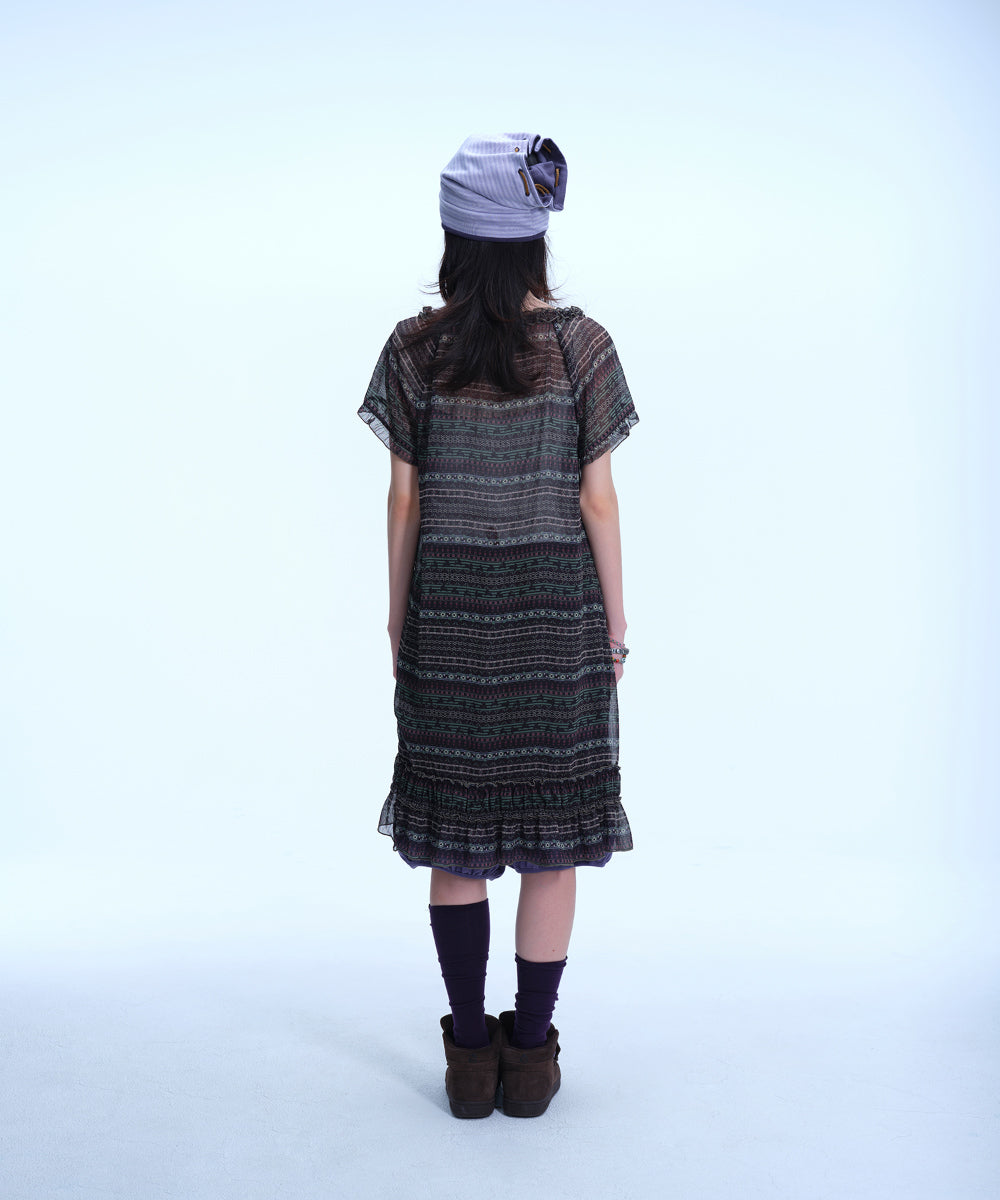 Coyseio - Chiffon Shirring One Piece (Dark Green) product image 11 | TRAB K-Fashion Australia