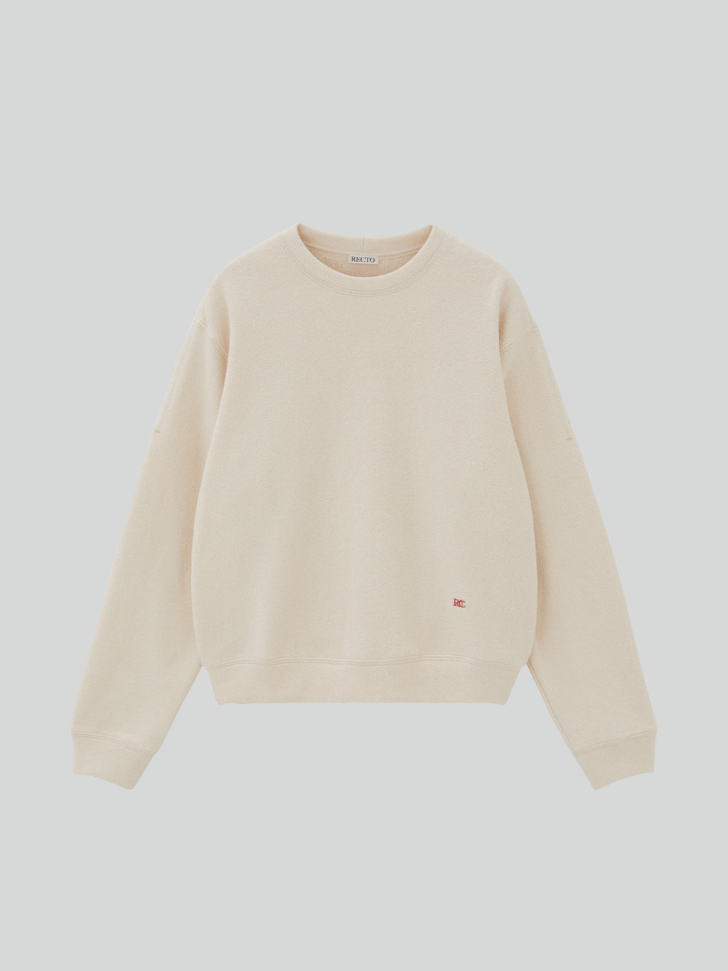 Recto - Rc Embroidered Sweatshirt (Oatmeal) product image 1 | TRAB K-Fashion Australia