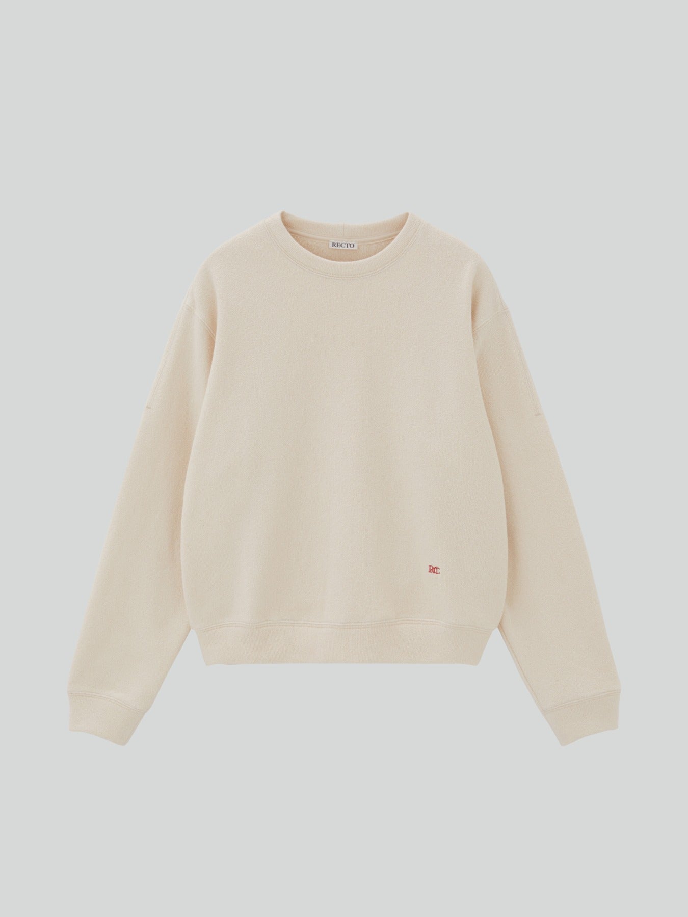 Recto - Rc Embroidered Sweatshirt (Oatmeal) product image 1 | TRAB K-Fashion Australia