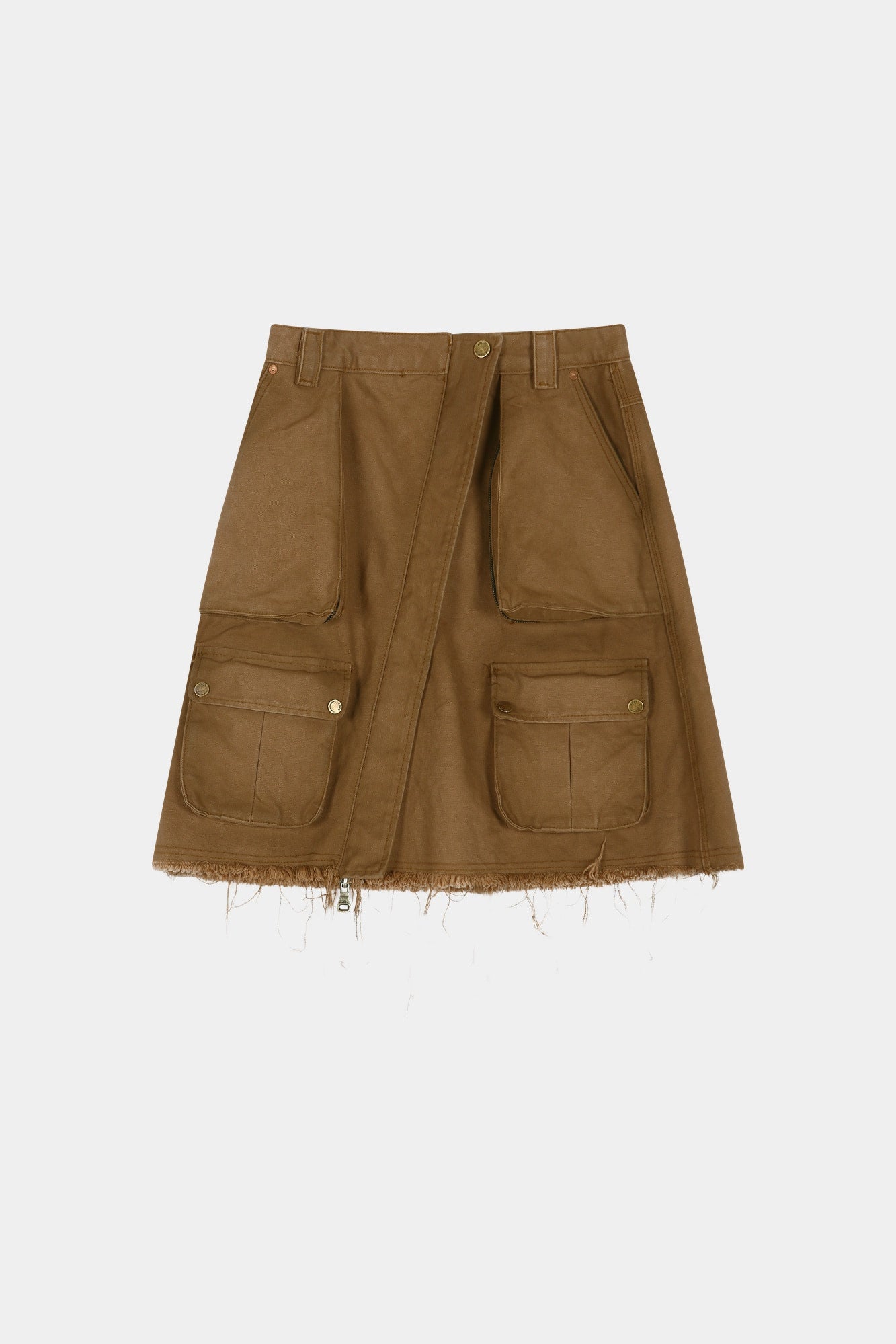 Andersson Bell - Cargo Pocket Wrap Skirt (Brown) product image 12 | TRAB K-Fashion Australia