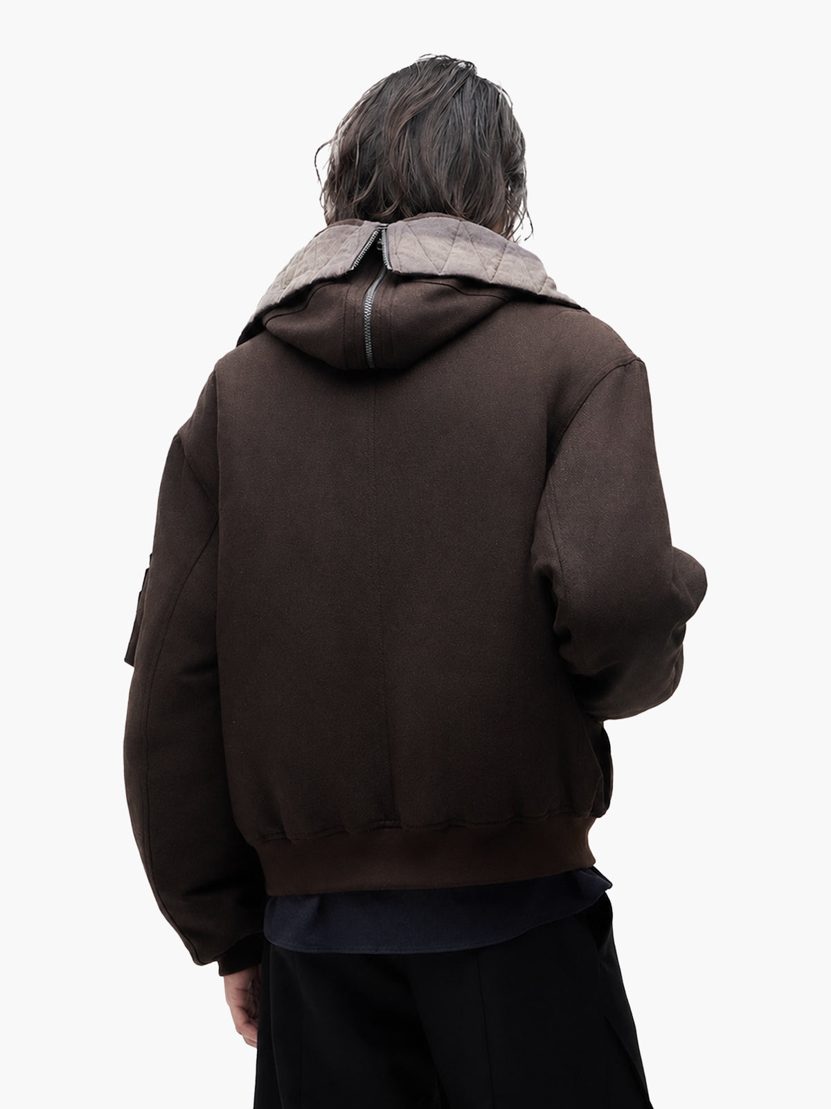 Jiyong Kim - Sun-Bleached Split-Hood Flight Jacket (Brown) product image 5 | TRAB K-Fashion Australia