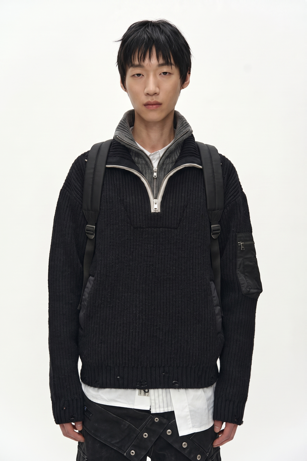 Andersson Bell - Unisex Urban Nylon Chain Backpack (Black) product image 4 | TRAB K-Fashion Australia