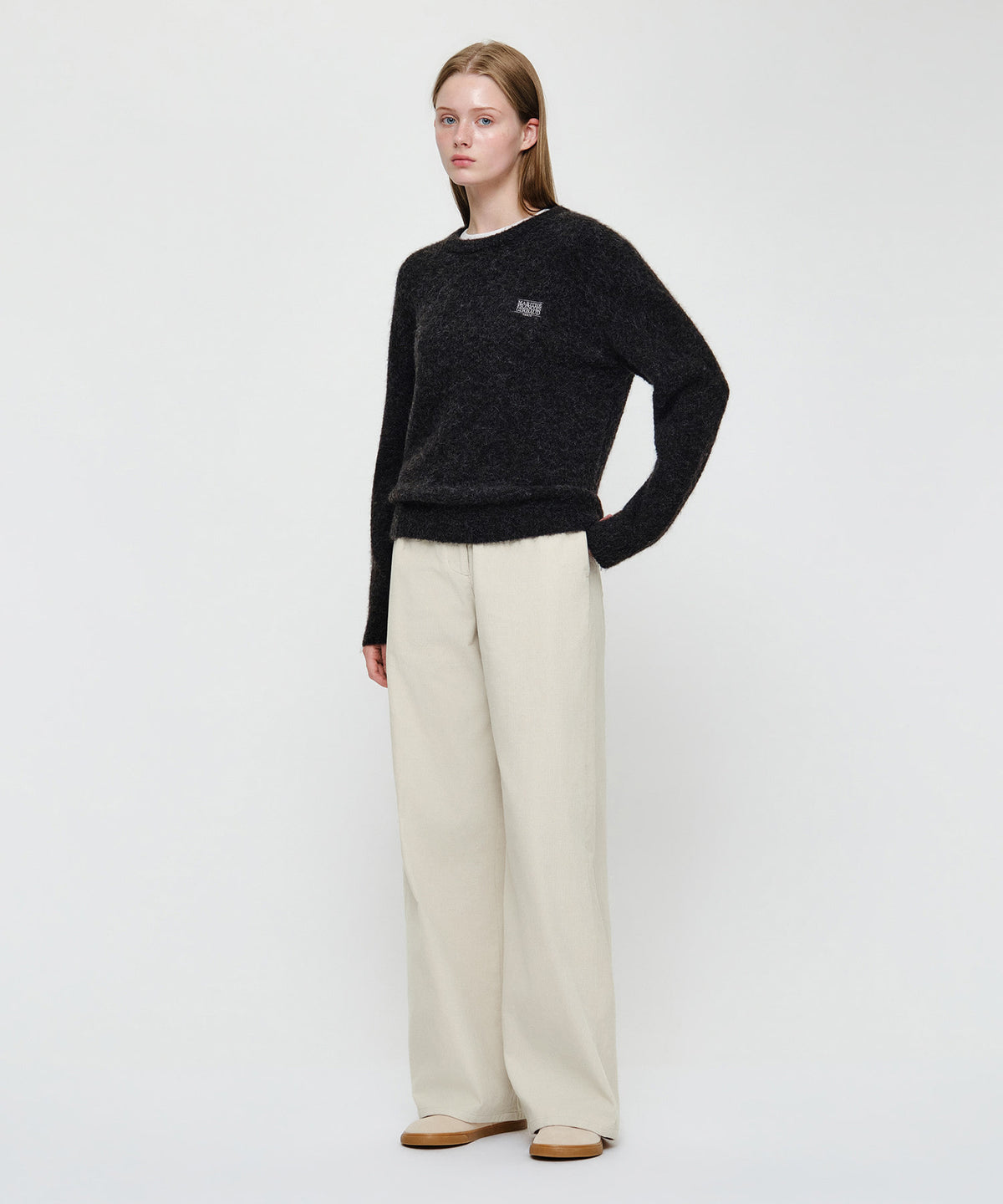 Marithe & Francois Girbaud - Corduroy Easy Pants (Cream) product image 2 | TRAB K-Fashion Australia