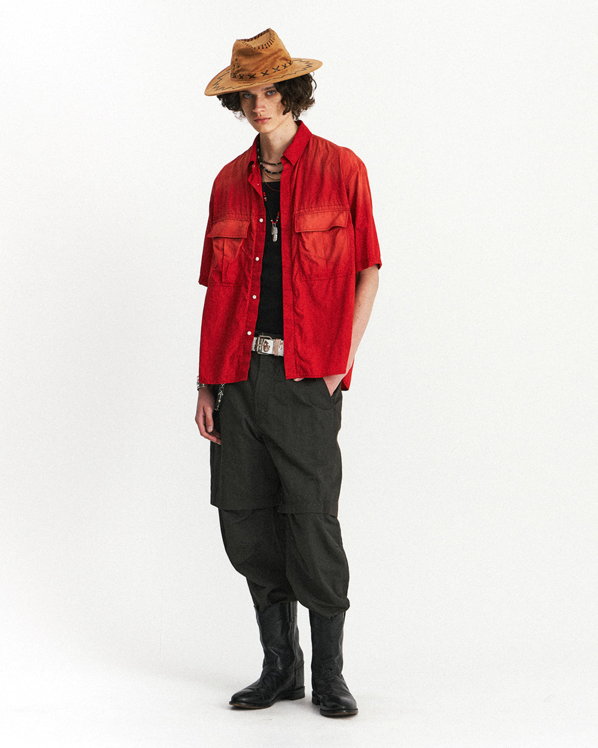 Eastlogue - Army Field Half Shirts (Fading Red) product image 1 | TRAB K-Fashion Australia