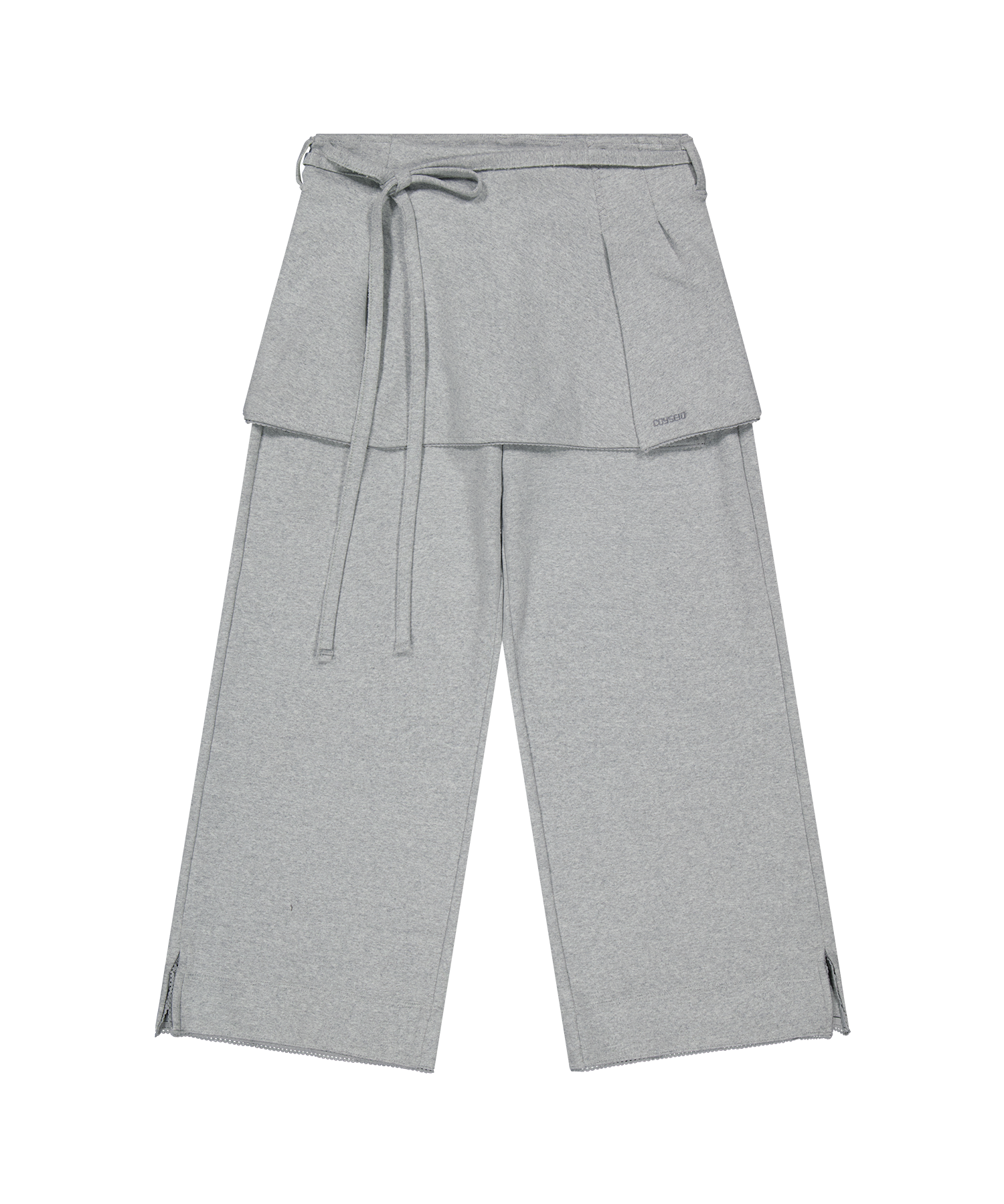 Coyseio - Soft Cropped Skirt Pants (Melange Grey) product image 1 | TRAB K-Fashion Australia