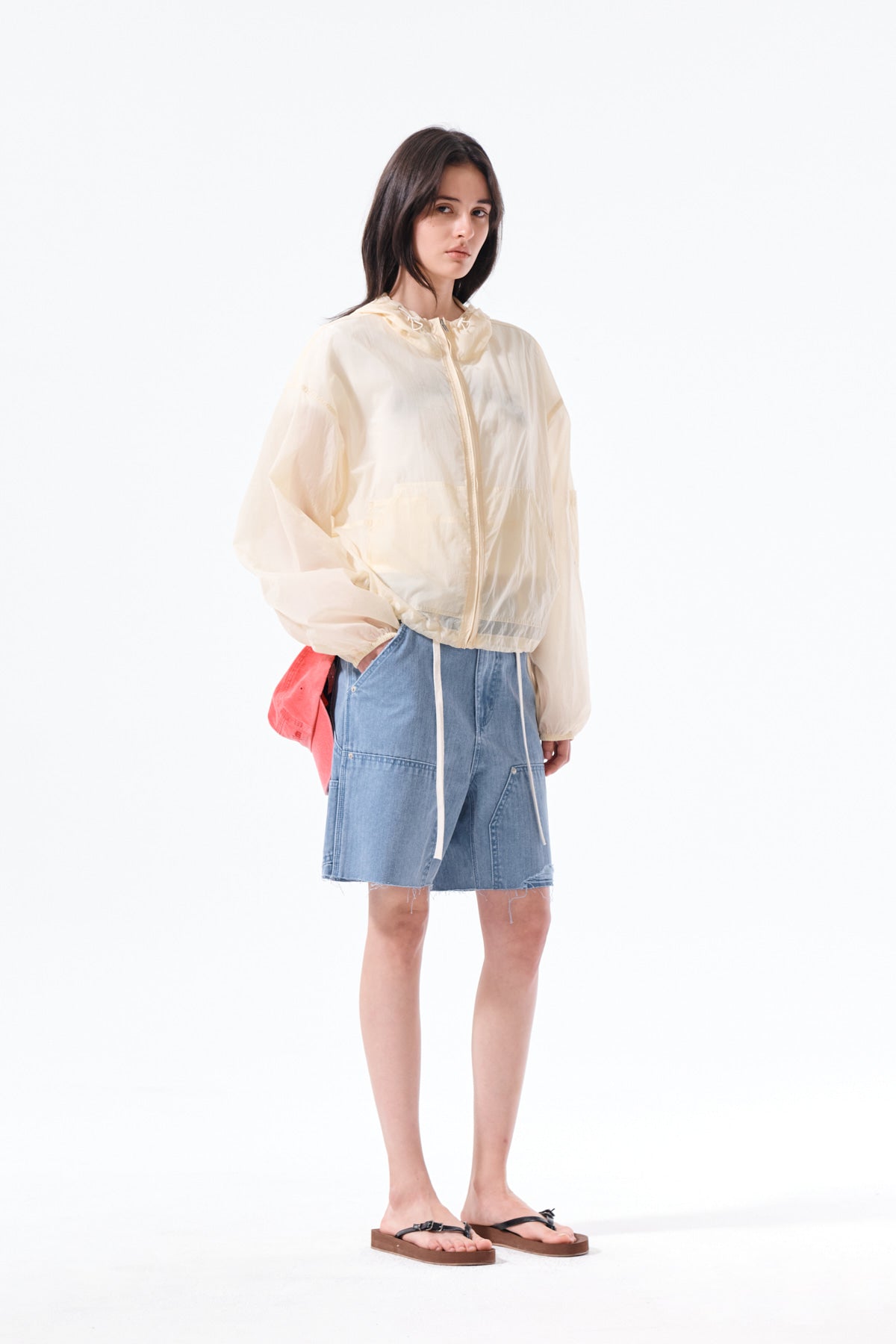 Matin Kim - Back Logo Hoody Windbreaker (Cream) product image 11 | TRAB K-Fashion Australia