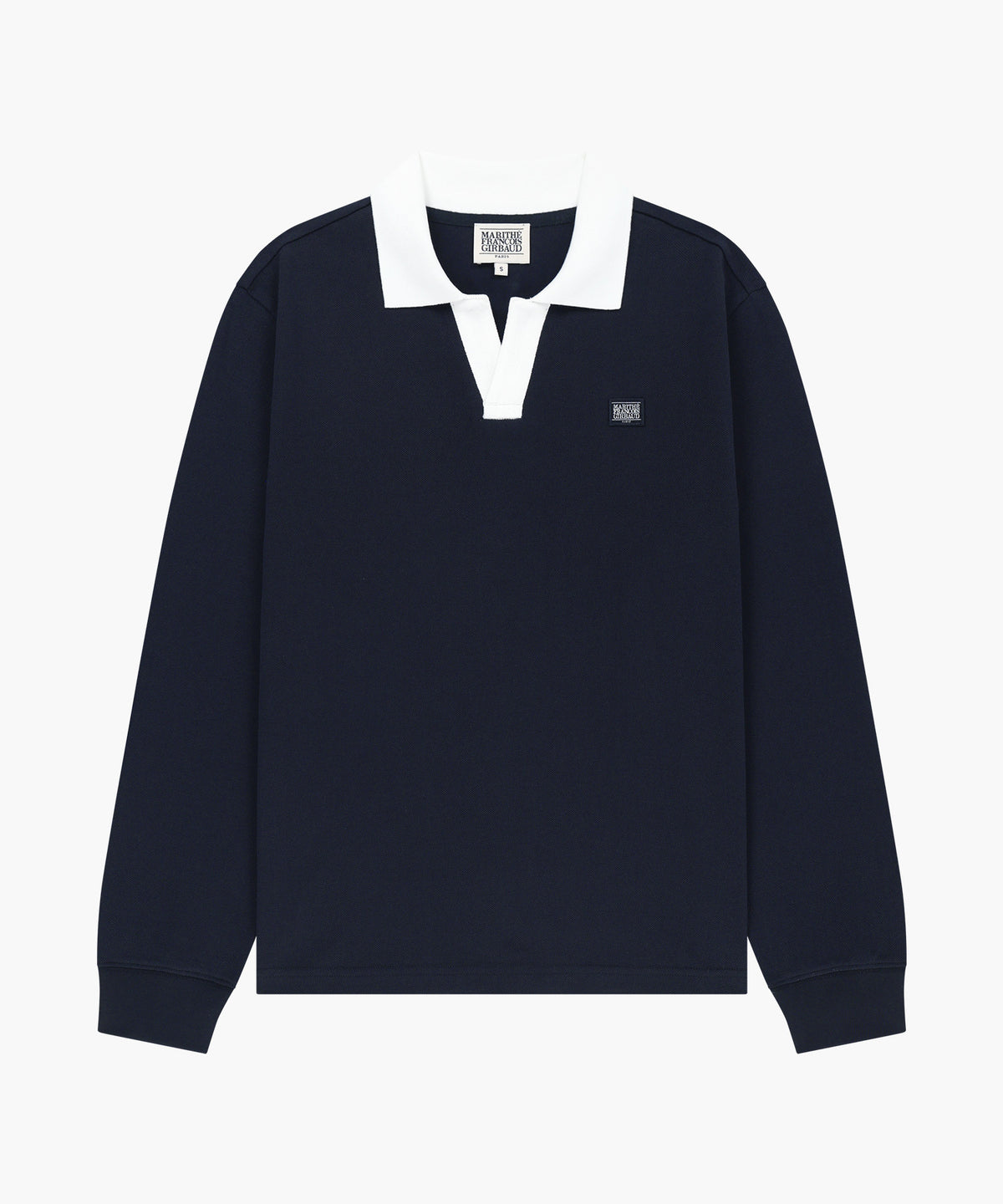 Marithe & Francois Girbaud - Collar Pique Long Sleeve Tee (Navy) product image 5 | TRAB K-Fashion Australia