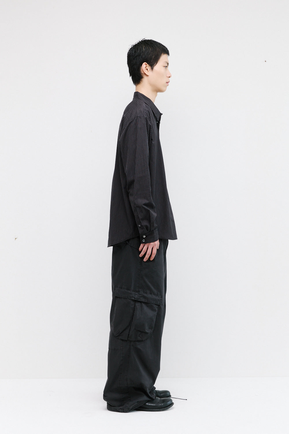 Hatchingroom - Rana Shirt Pin Stripe (Black) product image 5 | TRAB K-Fashion Australia