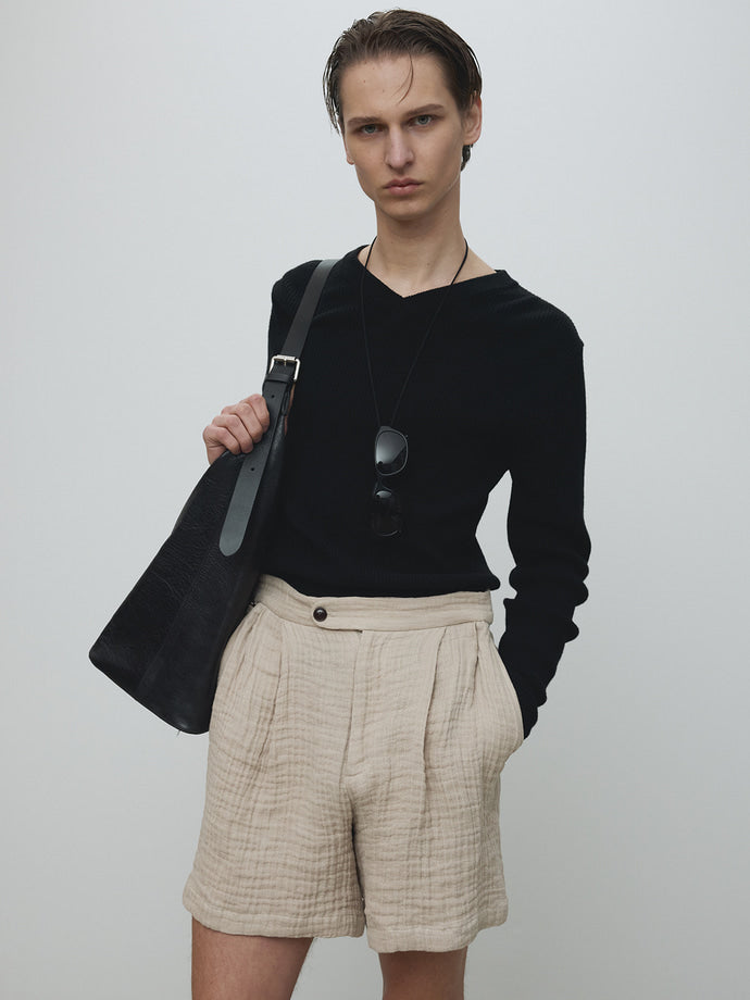 Tonywack - Double Weave Linen Short (French Beige) product image 8 | TRAB K-Fashion Australia