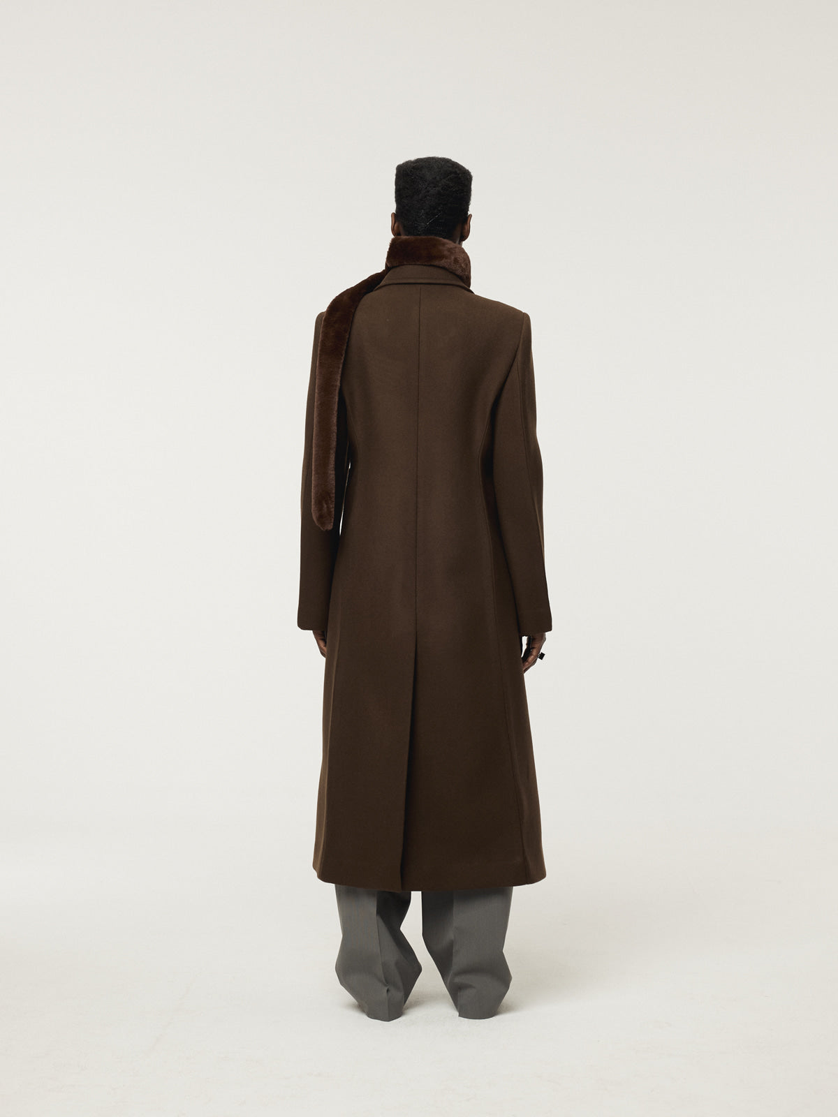 Recto - Slim Fit Long Coat (Vintage Brown) product image 4 | TRAB K-Fashion Australia
