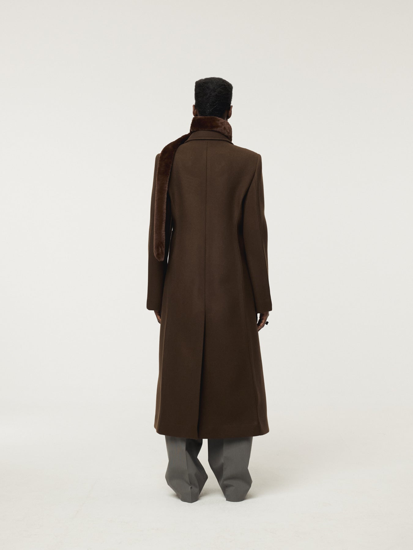 Recto - Slim Fit Long Coat (Vintage Brown) product image 4 | TRAB K-Fashion Australia