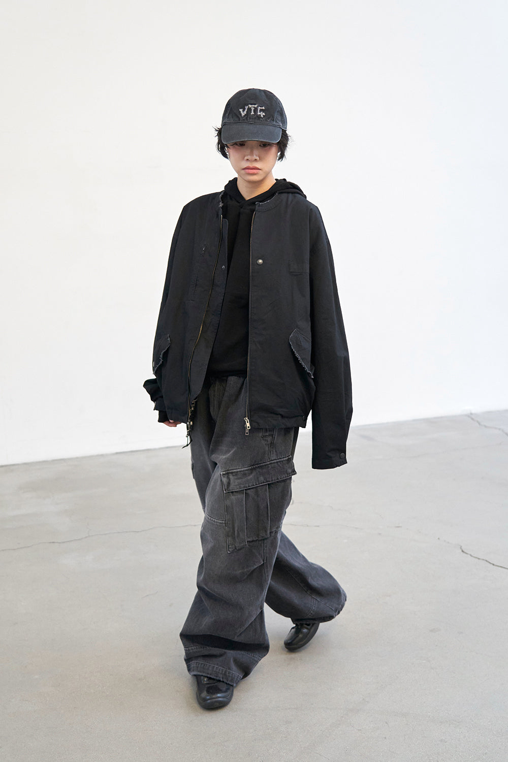 Hatchingroom - Bone VTG Cap Washed (Black) product image 7 | TRAB K-Fashion Australia