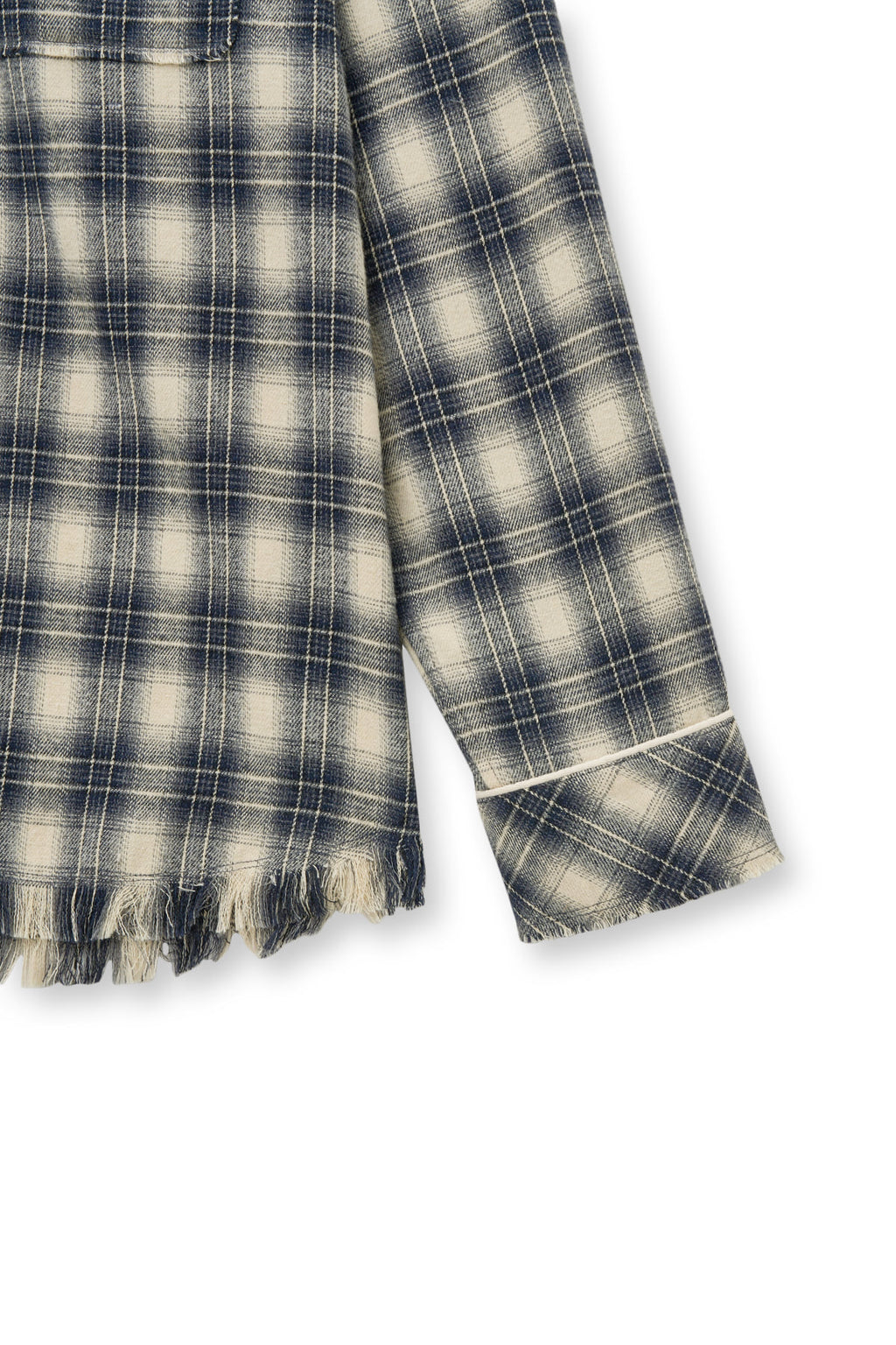 Matin Kim - Check Flannel Pocket Shirt (Navy) product image 4 | TRAB K-Fashion Australia