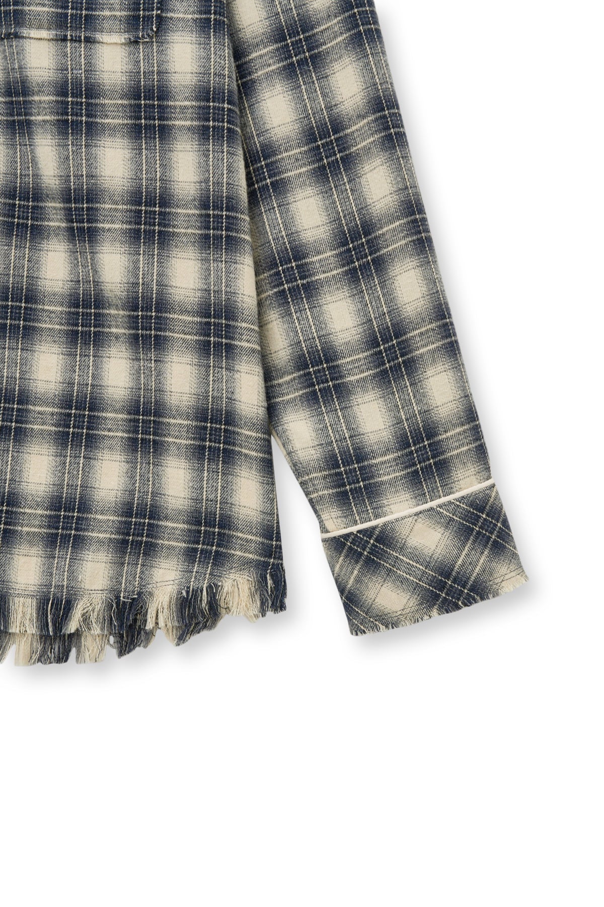 Matin Kim - Check Flannel Pocket Shirt (Navy) product image 4 | TRAB K-Fashion Australia