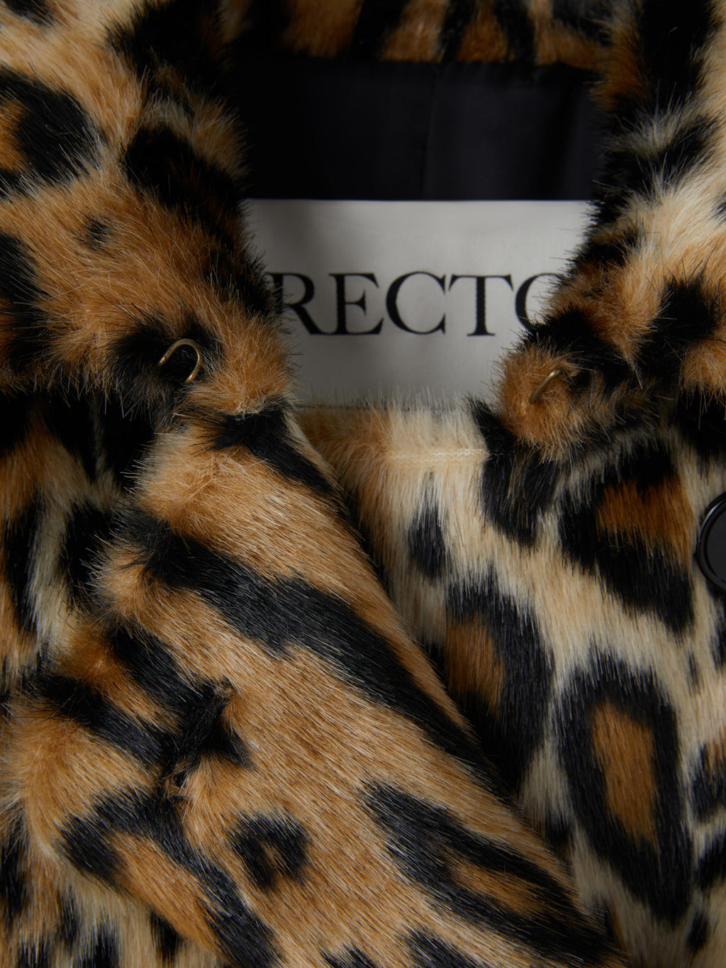 Recto - Leopard Faux Fur Short Coat (Beige) product image 9 | TRAB K-Fashion Australia