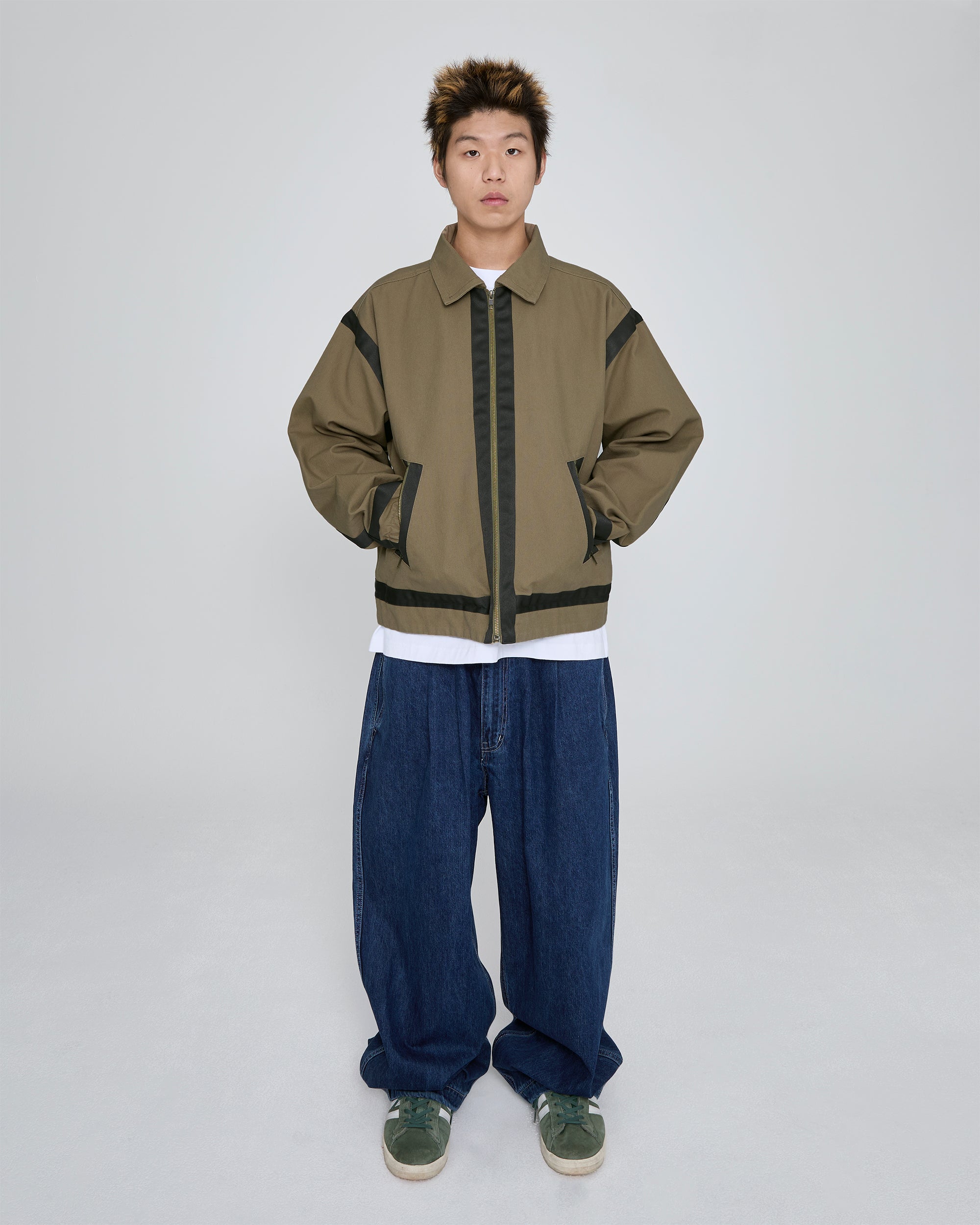 yeseyesee - Tape Detail Canvas Jacket (Khaki) product image 7 | TRAB K-Fashion Australia