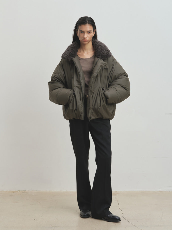 Tonywack - Shearling Collar Puffer Blouson (Olive) product image 2 | TRAB K-Fashion Australia