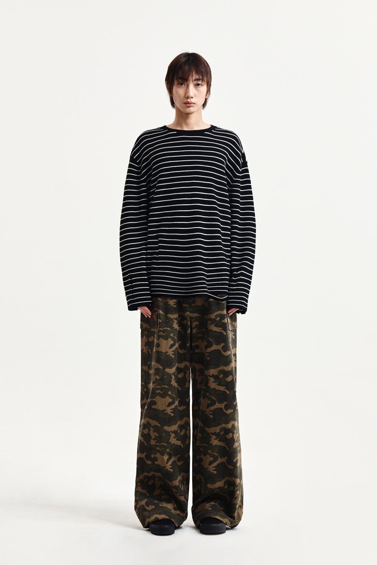 Matin Kim - Drawstring Hem Cargo Pants (Khaki) product image 11 | TRAB K-Fashion Australia