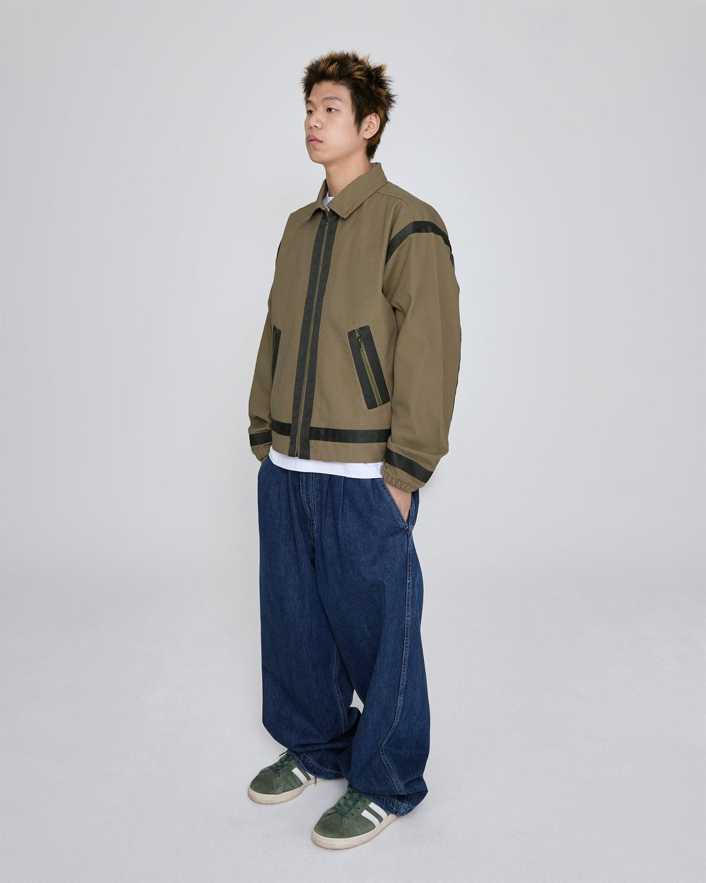 yeseyesee - Tape Detail Canvas Jacket (Khaki) product image 8 | TRAB K-Fashion Australia