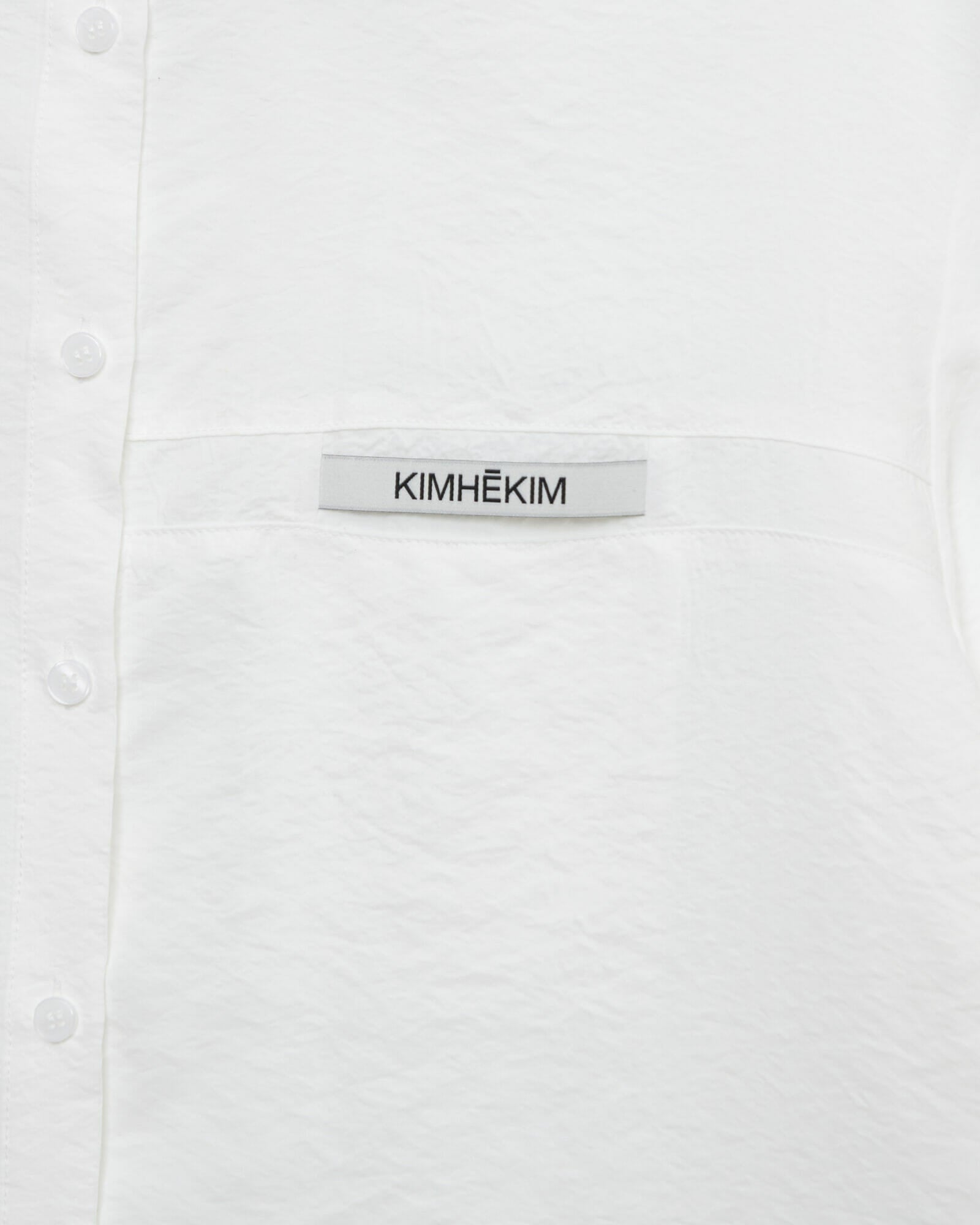 Kimhe Kim - Kimhekim Label Short Sleeve Shirt (White) product image 3 | TRAB K-Fashion Australia