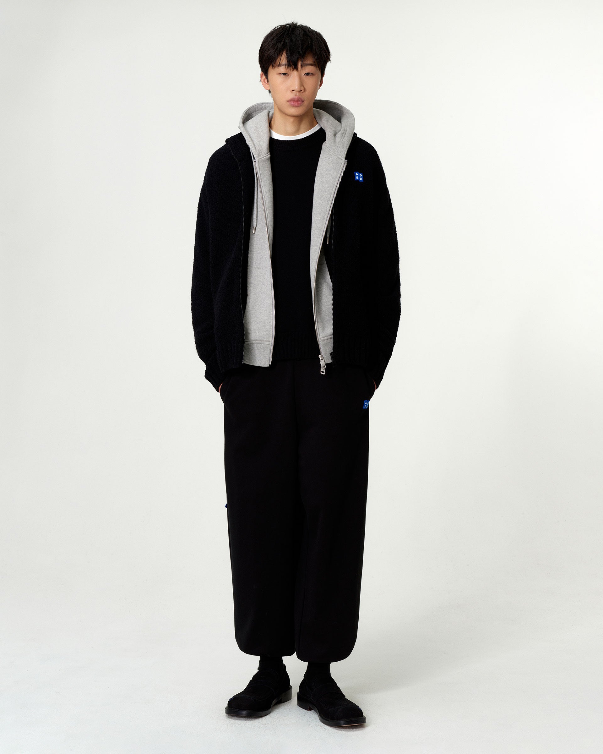 Ader Error - Sig; BL Tag knit zip-up 01 (Noir) product image 2 | TRAB K-Fashion Australia