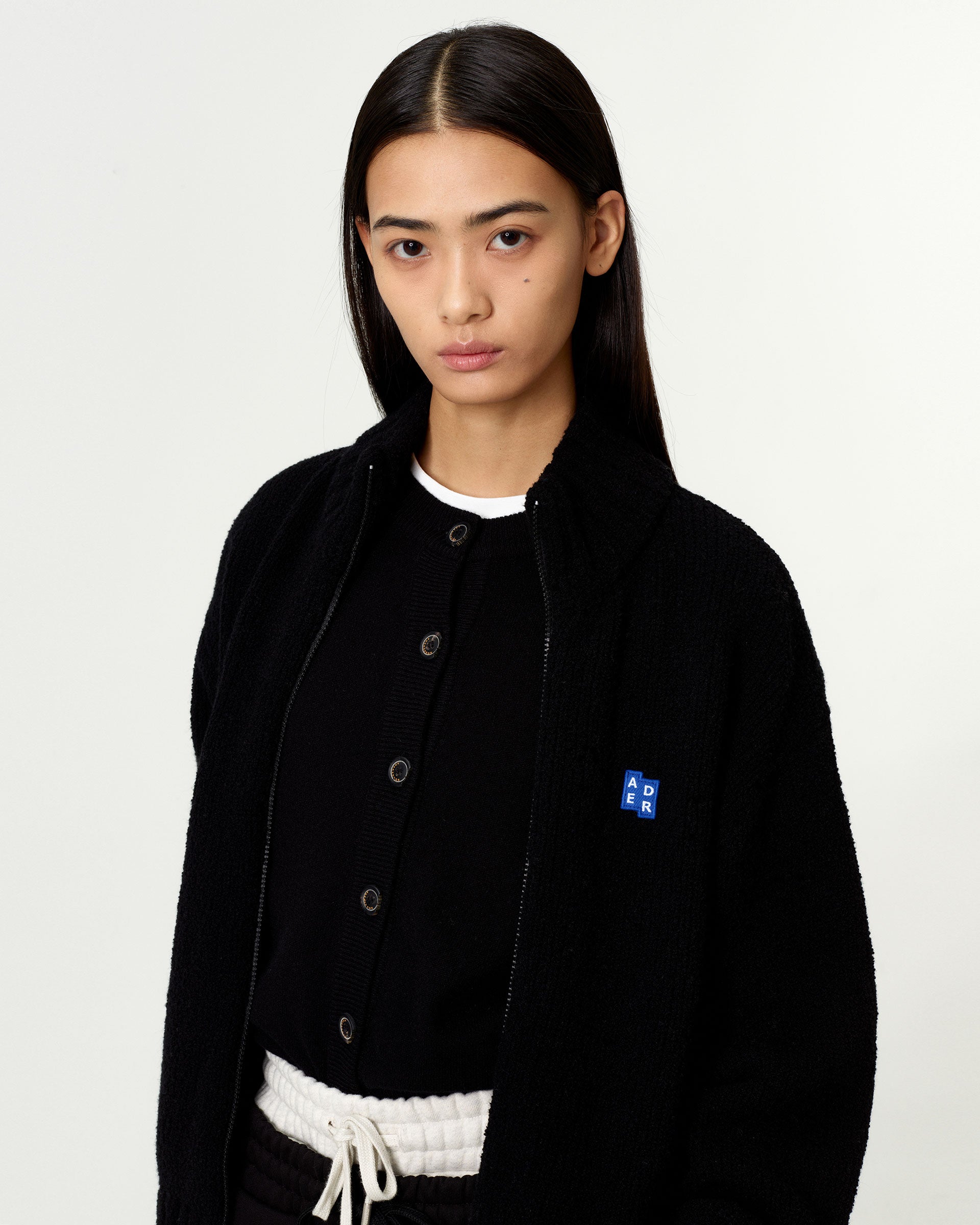 Ader Error - Sig; BL Tag knit zip-up 01 (Noir) product image 2 | TRAB K-Fashion Australia