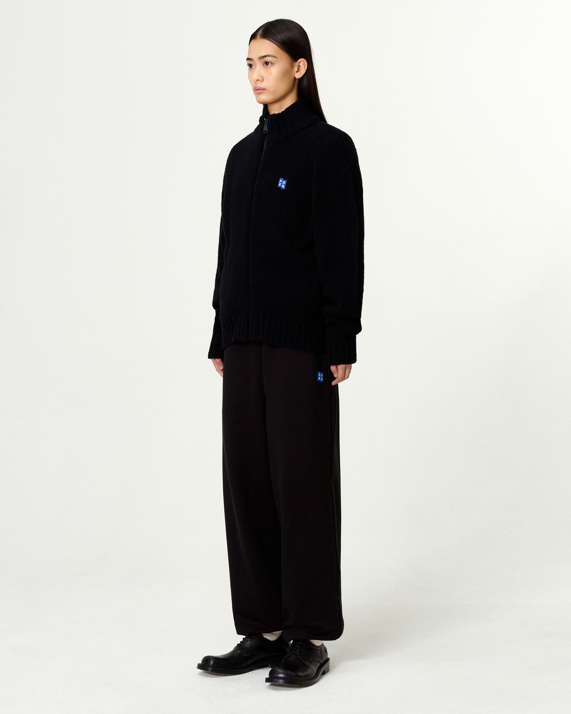 Ader Error - Sig; BL Tag knit zip-up 01 (Noir) product image 3 | TRAB K-Fashion Australia