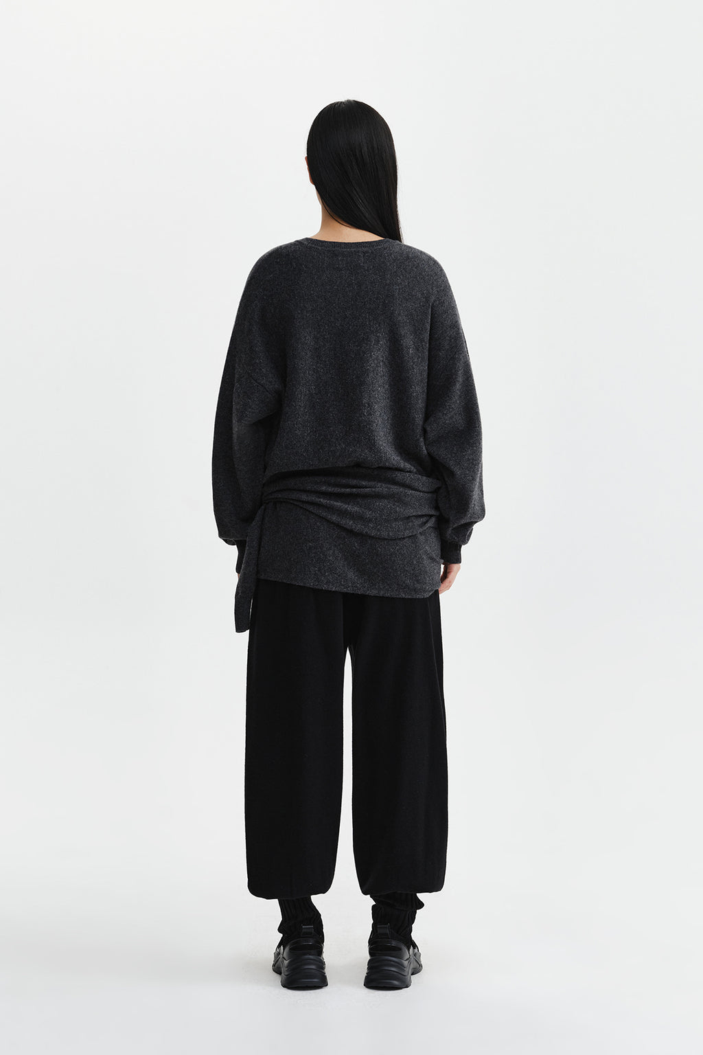Matin Kim - Leg Warmer Knit Jogger Pants (Black) product image 8 | TRAB K-Fashion Australia