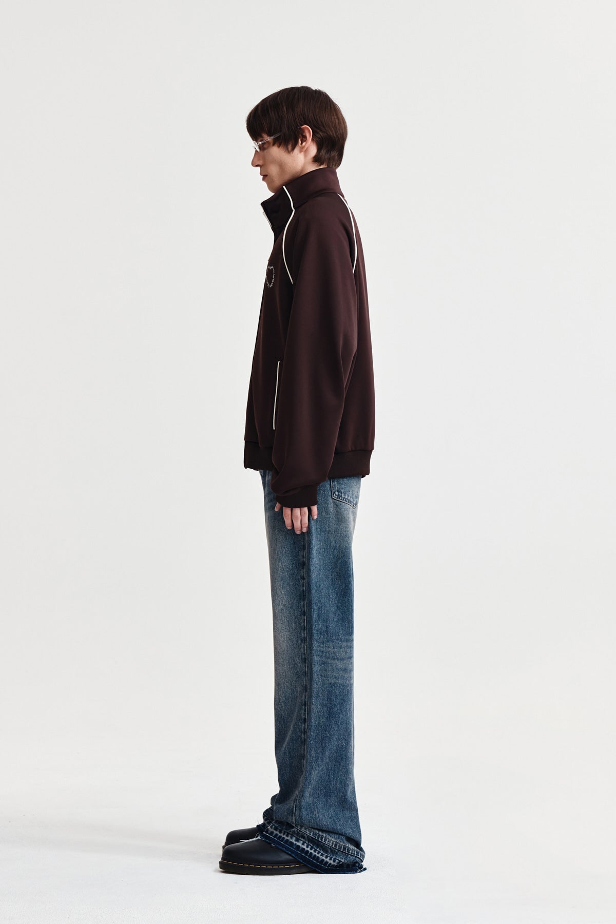 Matin Kim - Heart Logo Track Jumper (Brown) product image 12 | TRAB K-Fashion Australia