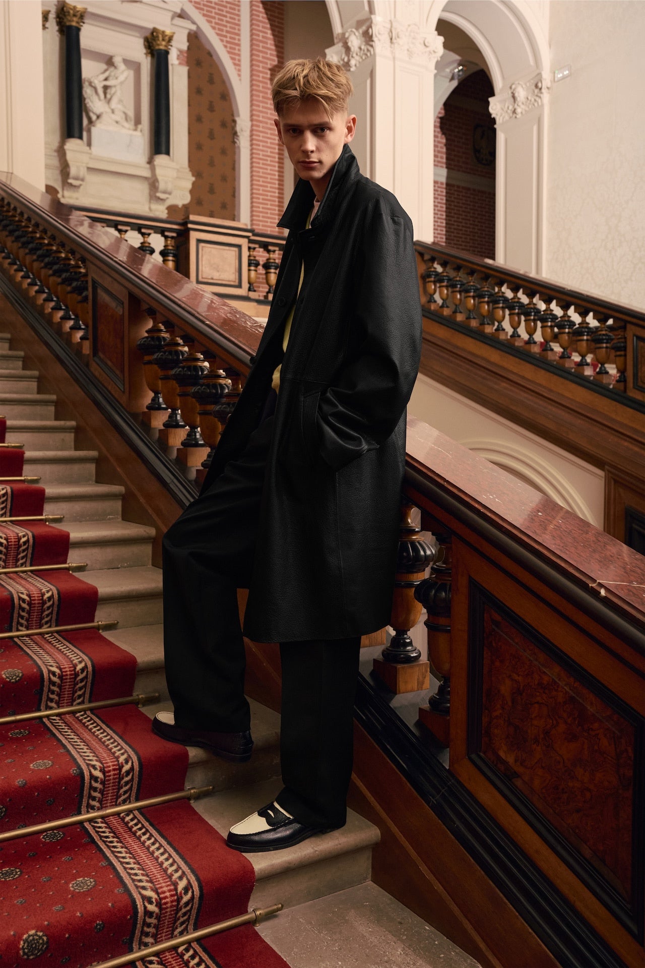 STU - Lambskin Leather Coat (Black) product image 15 | TRAB K-Fashion Australia