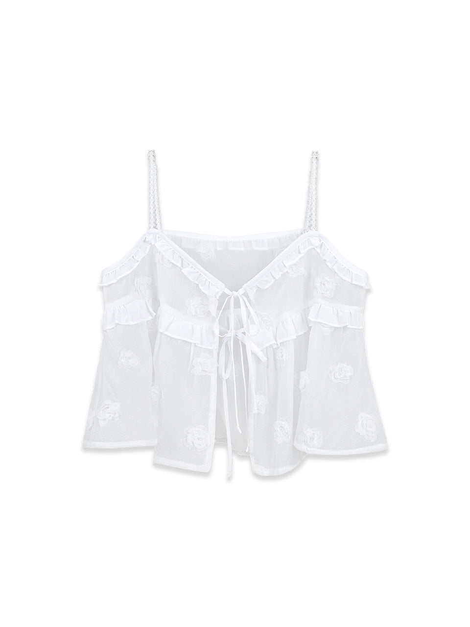 Margarin Fingers - Rose Frill Bustier (White) product image 2 | TRAB K-Fashion Australia