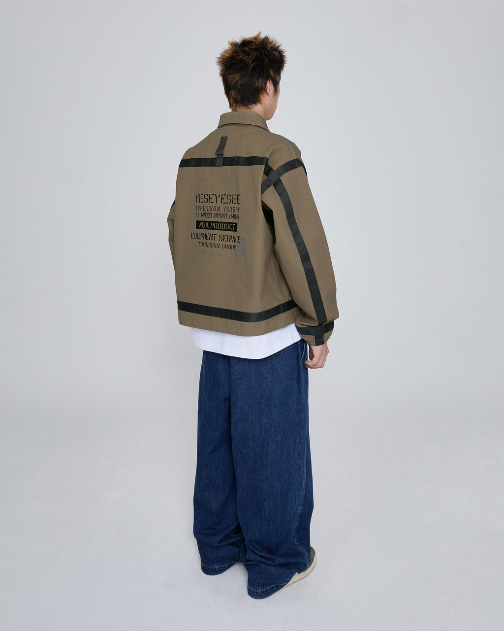 yeseyesee - Tape Detail Canvas Jacket (Khaki) product image 9 | TRAB K-Fashion Australia