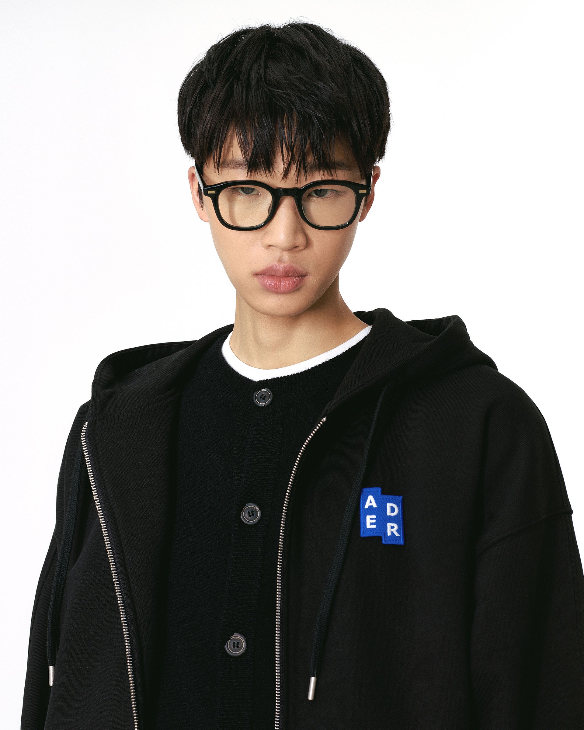 Ader Error - Sig; BL Tag hoodie zip-up 02 (Noir) product image 3 | TRAB K-Fashion Australia