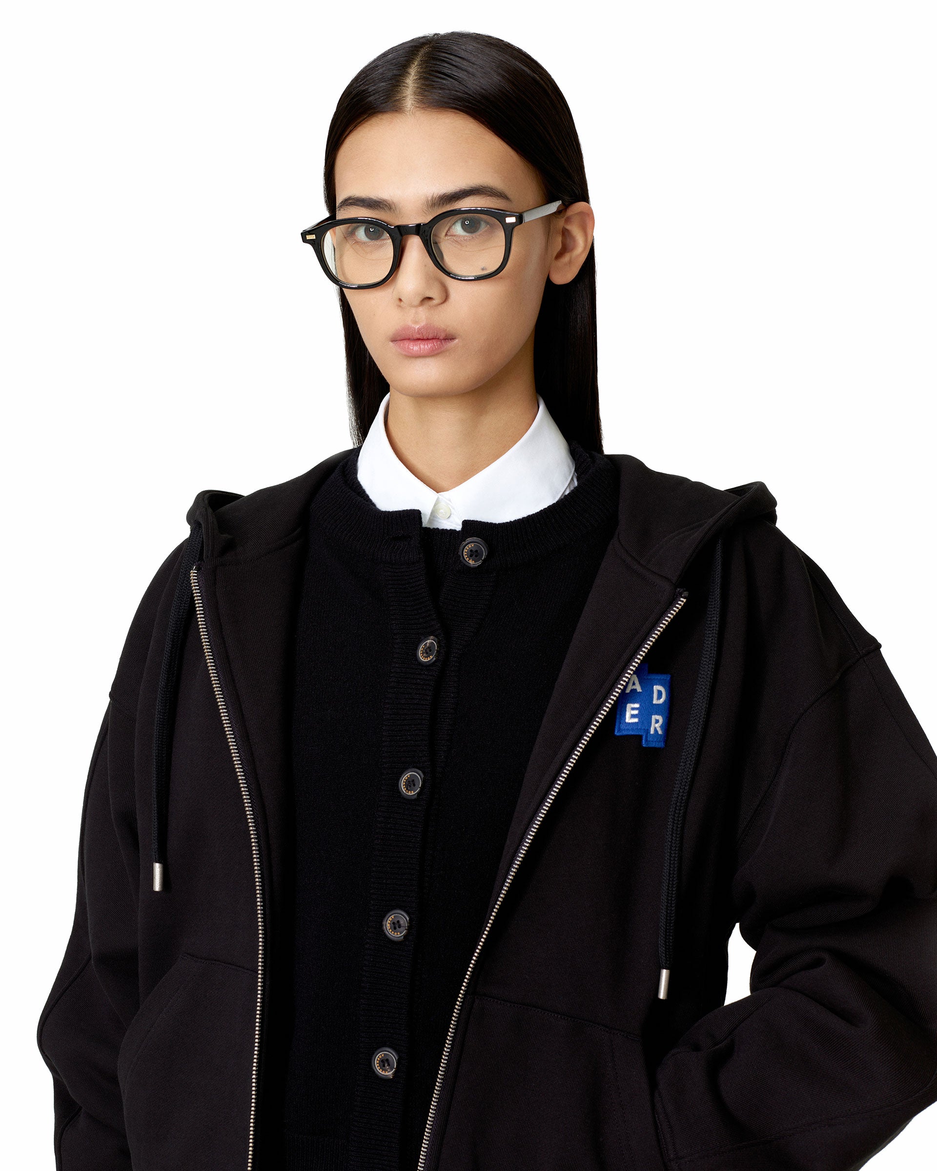 Ader Error - Sig; BL Tag hoodie zip-up 02 (Noir) product image 2 | TRAB K-Fashion Australia