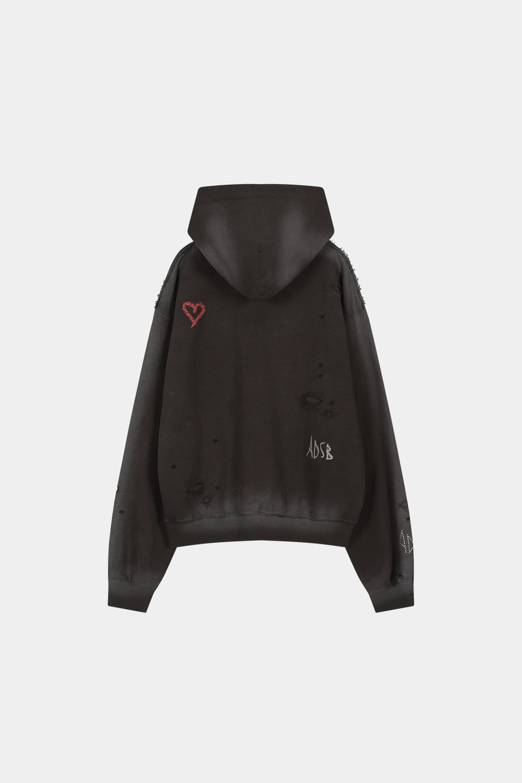 Andersson Bell - (essential) Unisex Spray Washed Again Lip Hoodie (brown) (Brown) product image 13 | TRAB K-Fashion Australia
