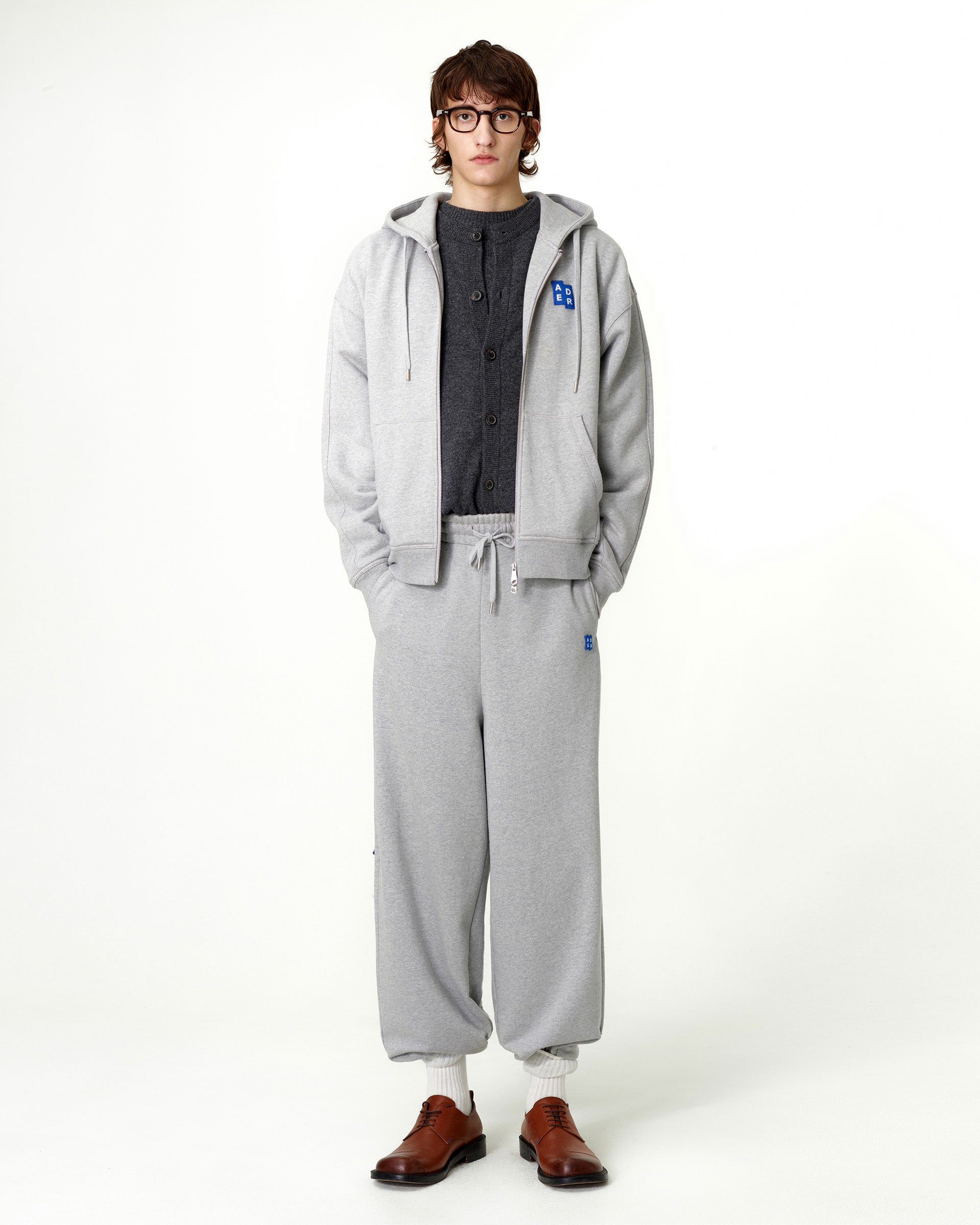 Ader Error - Sig; BL Tag hoodie zip-up 02 (Grey) product image 2 | TRAB K-Fashion Australia