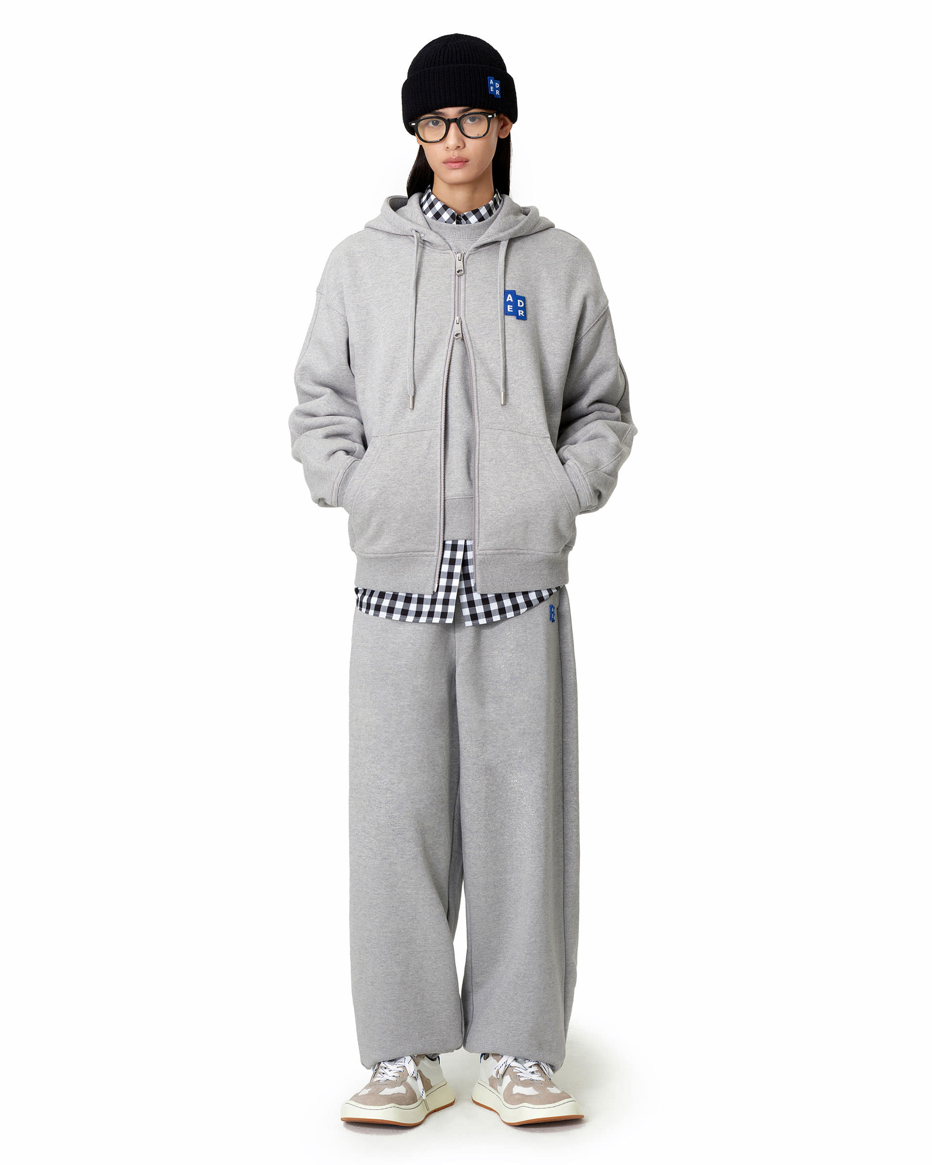 Ader Error - Sig; BL Tag hoodie zip-up 02 (Grey) product image 1 | TRAB K-Fashion Australia