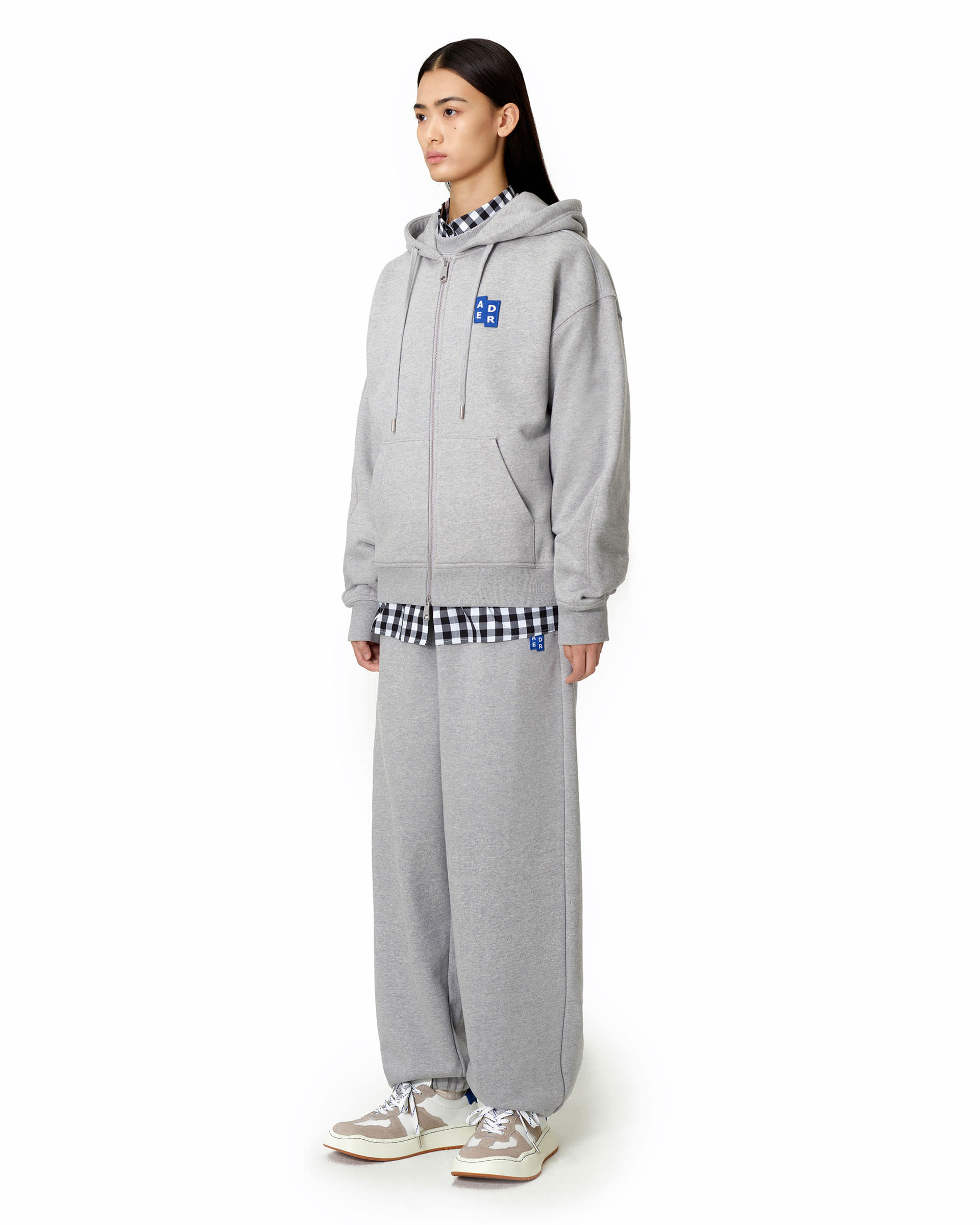 Ader Error - Sig; BL Tag hoodie zip-up 02 (Grey) product image 3 | TRAB K-Fashion Australia