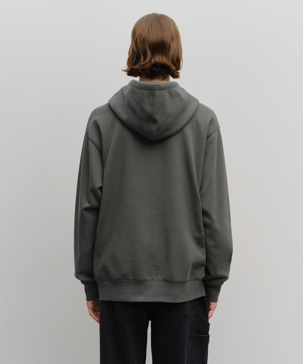 Marithe & Francois Girbaud - Classic Logo Embroidery Hoodie (brushed) (Charcoal) product image 2 | TRAB K-Fashion Australia