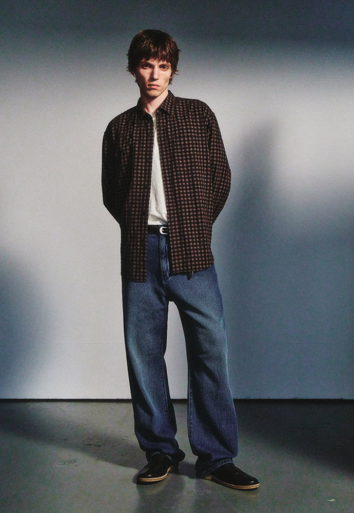 Art if acts - Gingham Check Oxford Shirt (Vintage Wood) product image 4 | TRAB K-Fashion Australia