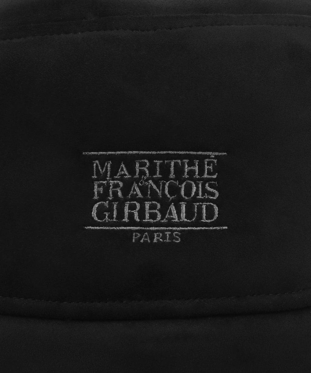 Marithe & Francois Girbaud - Small Classic Logo Suede Bucket Hat (Black) product image 4 | TRAB K-Fashion Australia