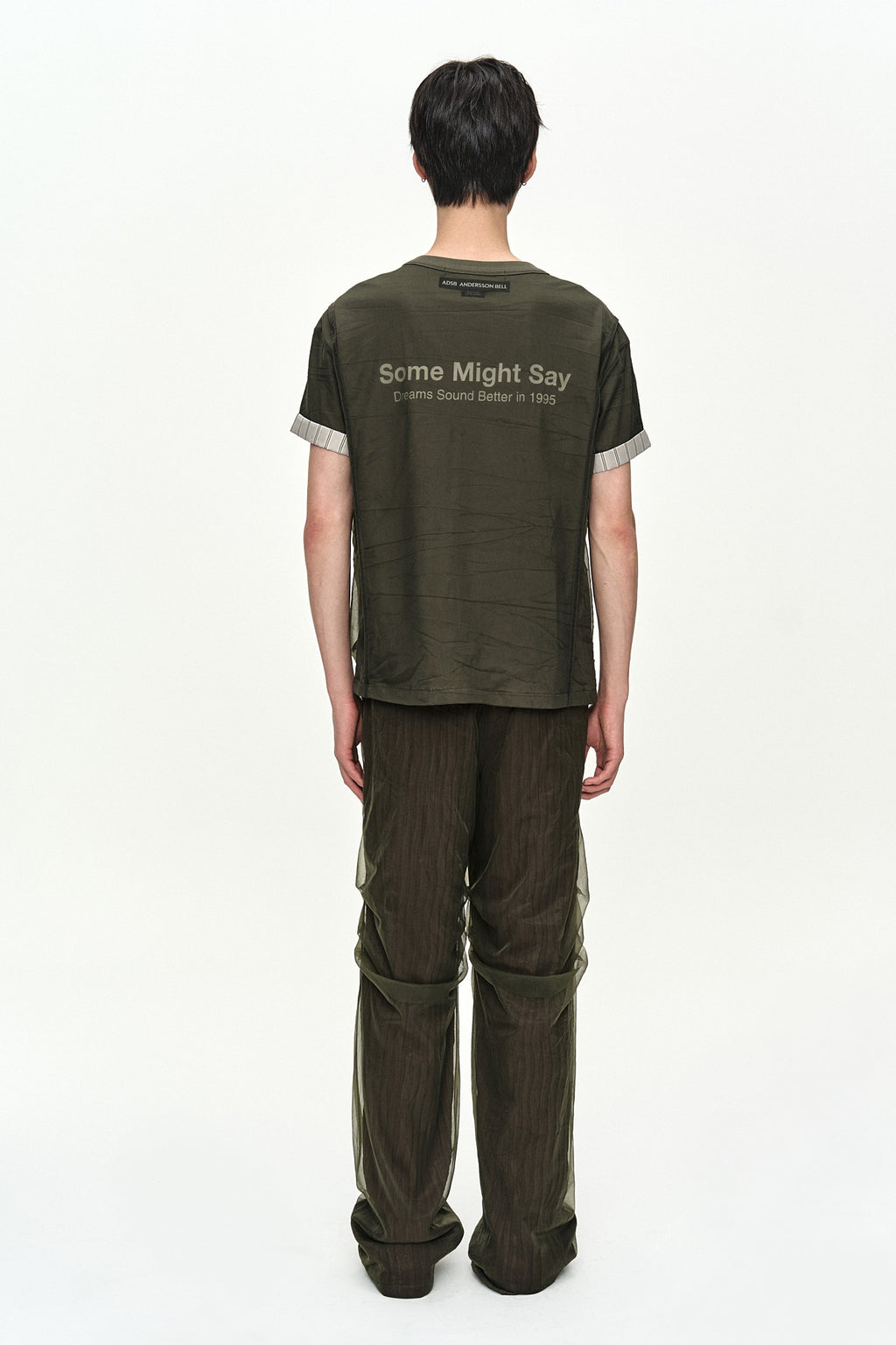 Andersson Bell - Overlay Roll-Up Cuffs T-Shirt (Khaki) product image 3 | TRAB K-Fashion Australia